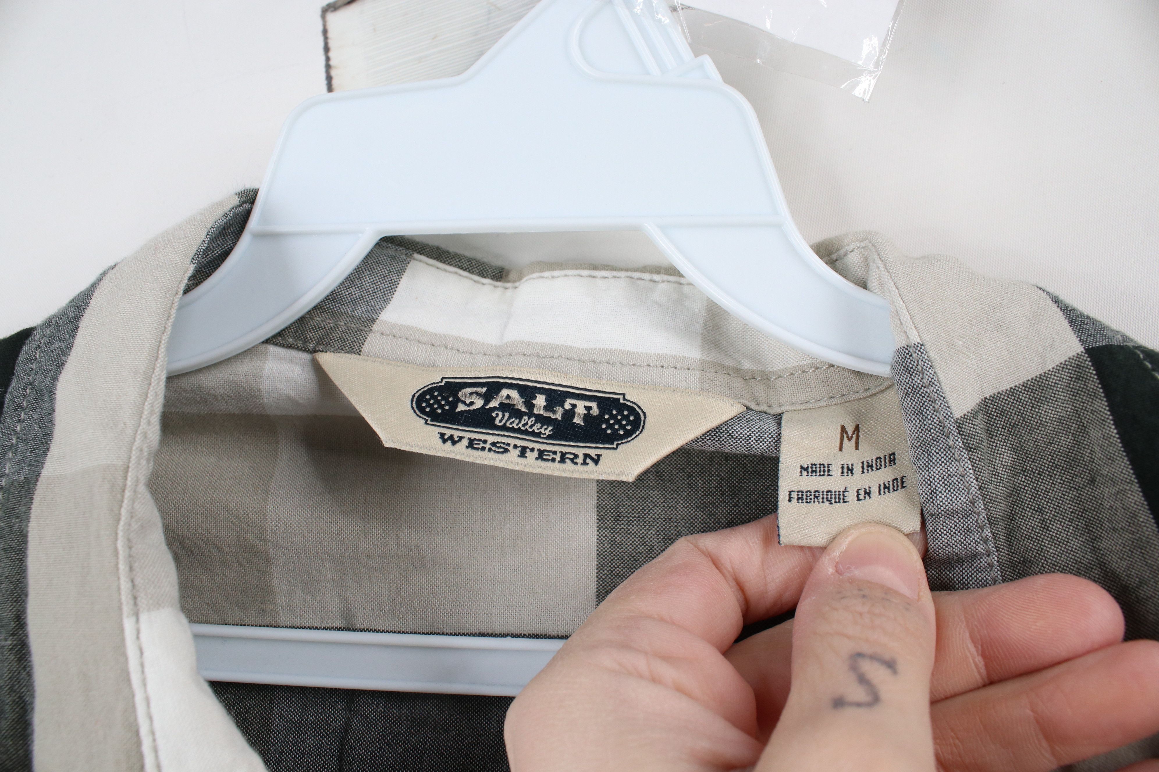 Salt Valley × Vintage Vintage Salt Valley Western Cowboy Snap Button Shirt Plaid Size US M / EU 48-50 / 2 - 7 Thumbnail