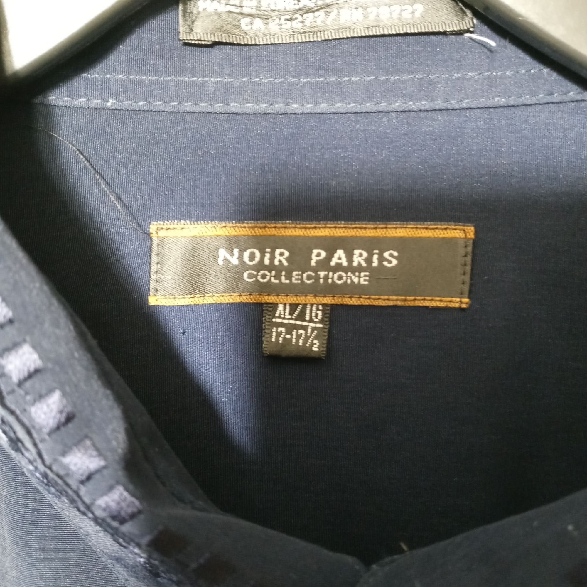Other Noir Paris XL Dress Shirt Blue Embroidered Long Sleeve Butto Size US XL / EU 56 / 4 - 7 Thumbnail
