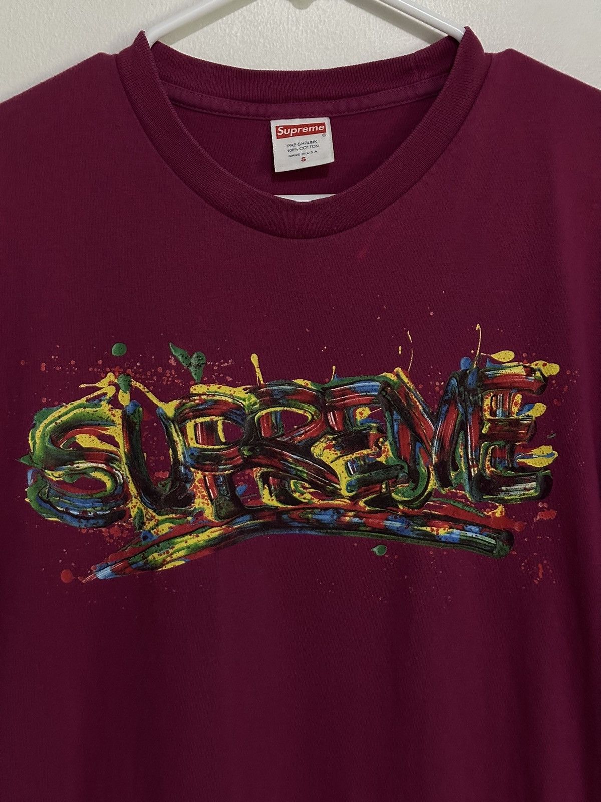 Supreme Supreme Paint Logo Tee Size US S / EU 44-46 / 1 - 2 Thumbnail