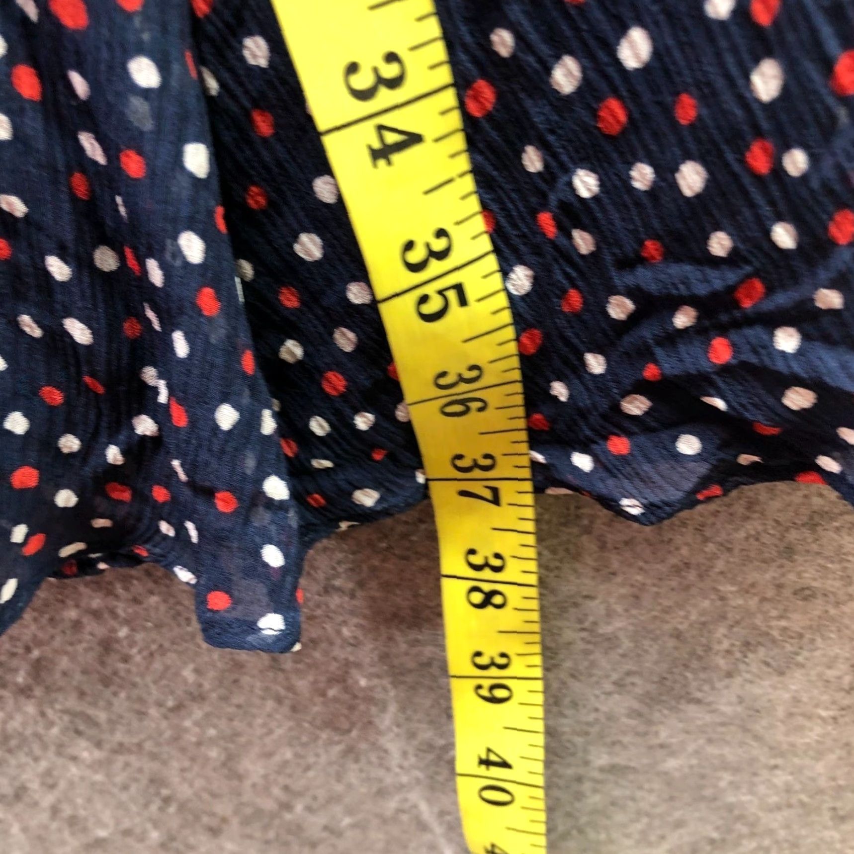 Vineyard Vines Vineyard Vines 100% Silk Cami Dress Womens 10 Navy Blue Polka Dot Size L / US 10 / IT 46 - 7 Thumbnail