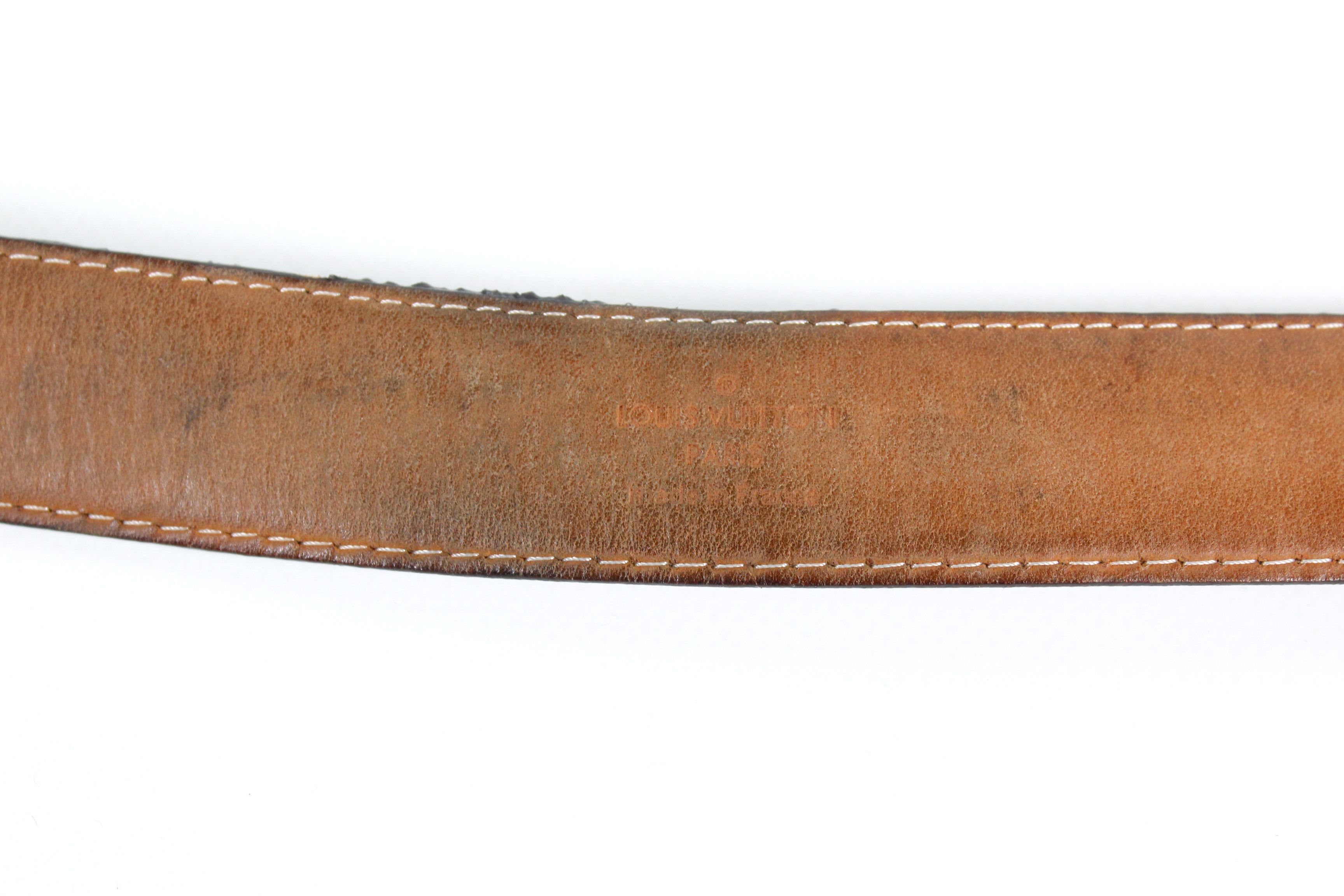 Louis Vuitton Louis Vuitton Damier Ebene Logo Monogram Leather Belt Size ONE SIZE - 10 Thumbnail