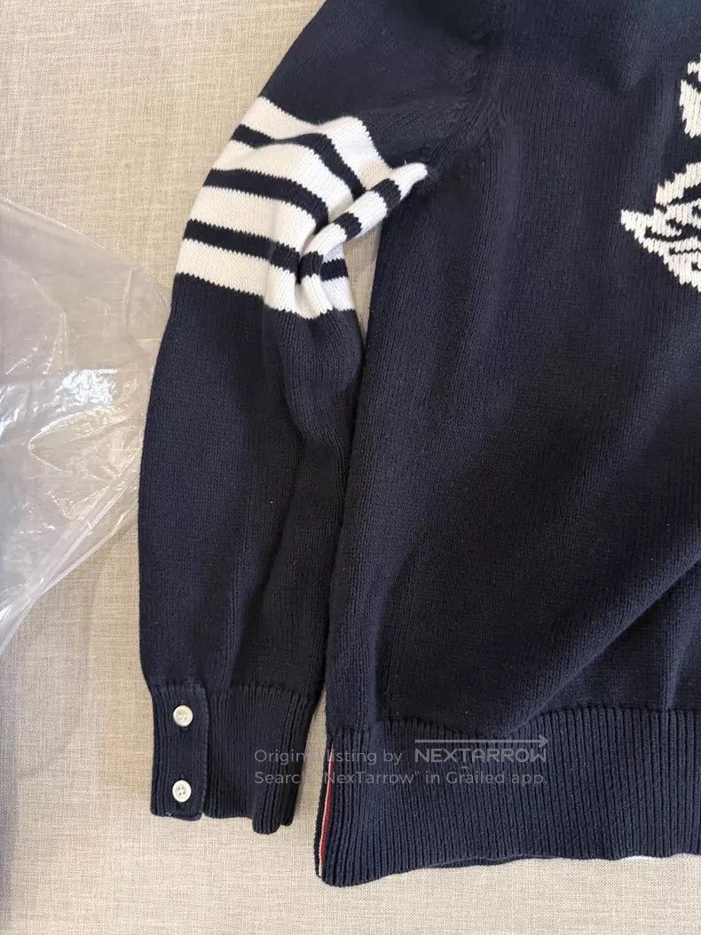 Thom Browne Thom Browne Color-Blocked Floral Open Cardigan Jacket Size US XXS / EU 40 - 3 Thumbnail
