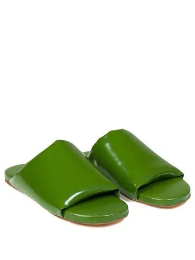 Bottega Veneta o1bcso1str0924 Cushion Slides in Green Size US 5.5 / IT 35.5 - 2 Thumbnail