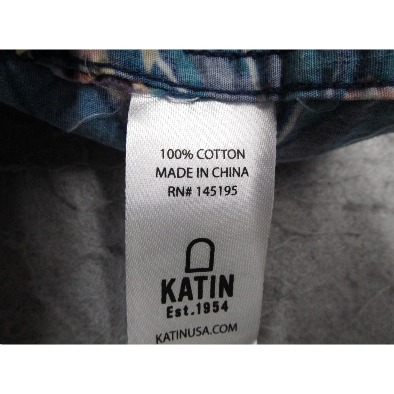 Katin Katin Blue Hawaiian Aloha Shirt Adult XL Short Sleeve Button-Up Floral Tropical Mens Size US XL / EU 56 / 4 - 4 Thumbnail