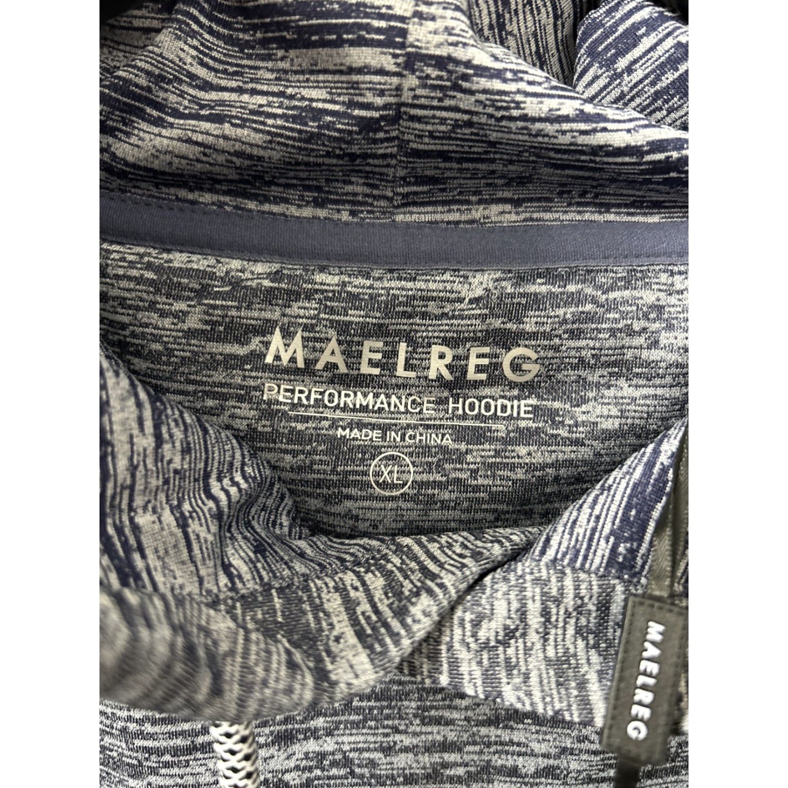 Vintage Maelreg Performance Hoodie Mens XL Blue Pullover Long Sleeve Reflective Accent Sports Golf Lightweight Set Athletic Fit Size US XL / EU 56 / 4 - 6 Thumbnail