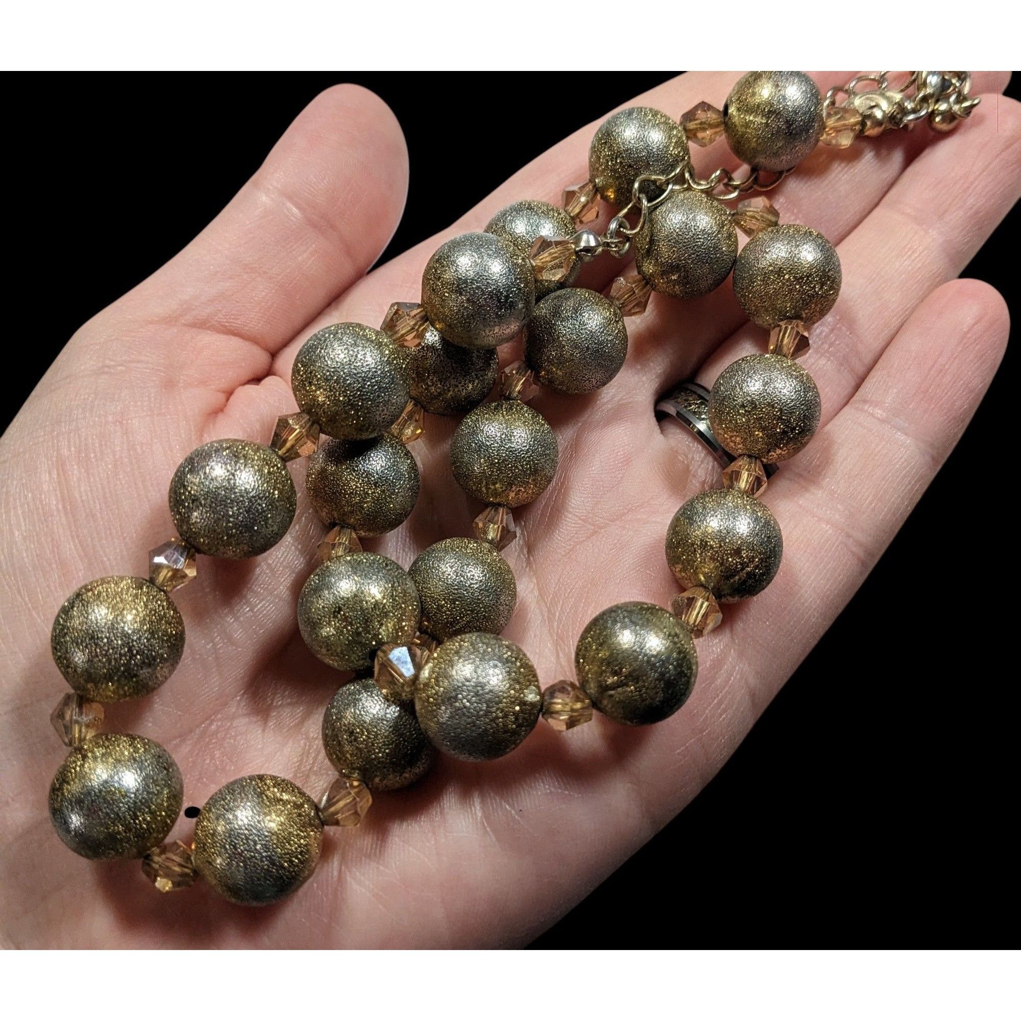 Other Charming Charlie Glitter Ball Glam Silver And Gold Tone Bead Size ONE SIZE - 4 Thumbnail