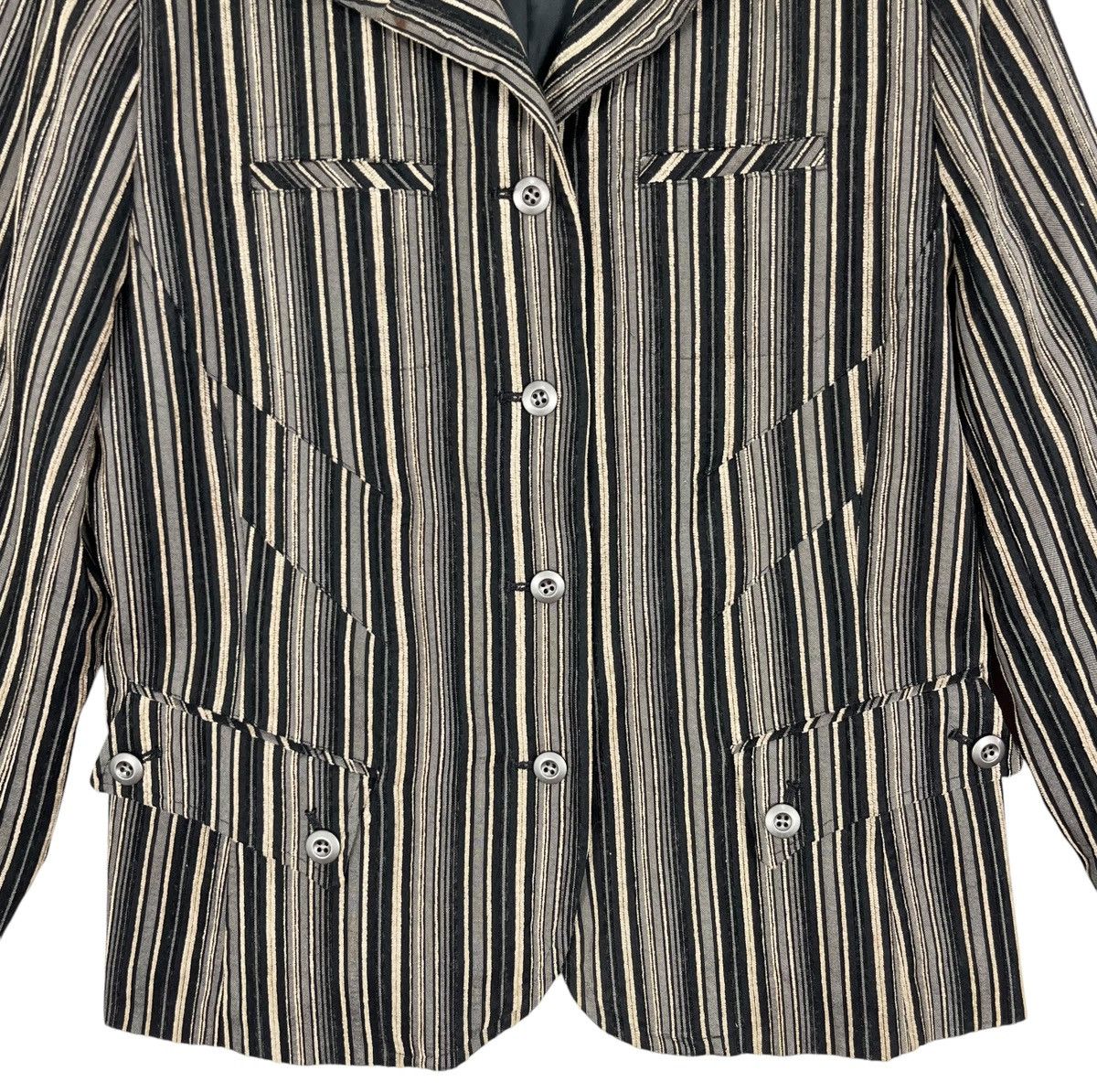 Designer × Japanese Brand Japanese Brand Noa-Ge Sophisticated Stripes Blazer Jacket Size L / US 10 / IT 46 - 4 Thumbnail