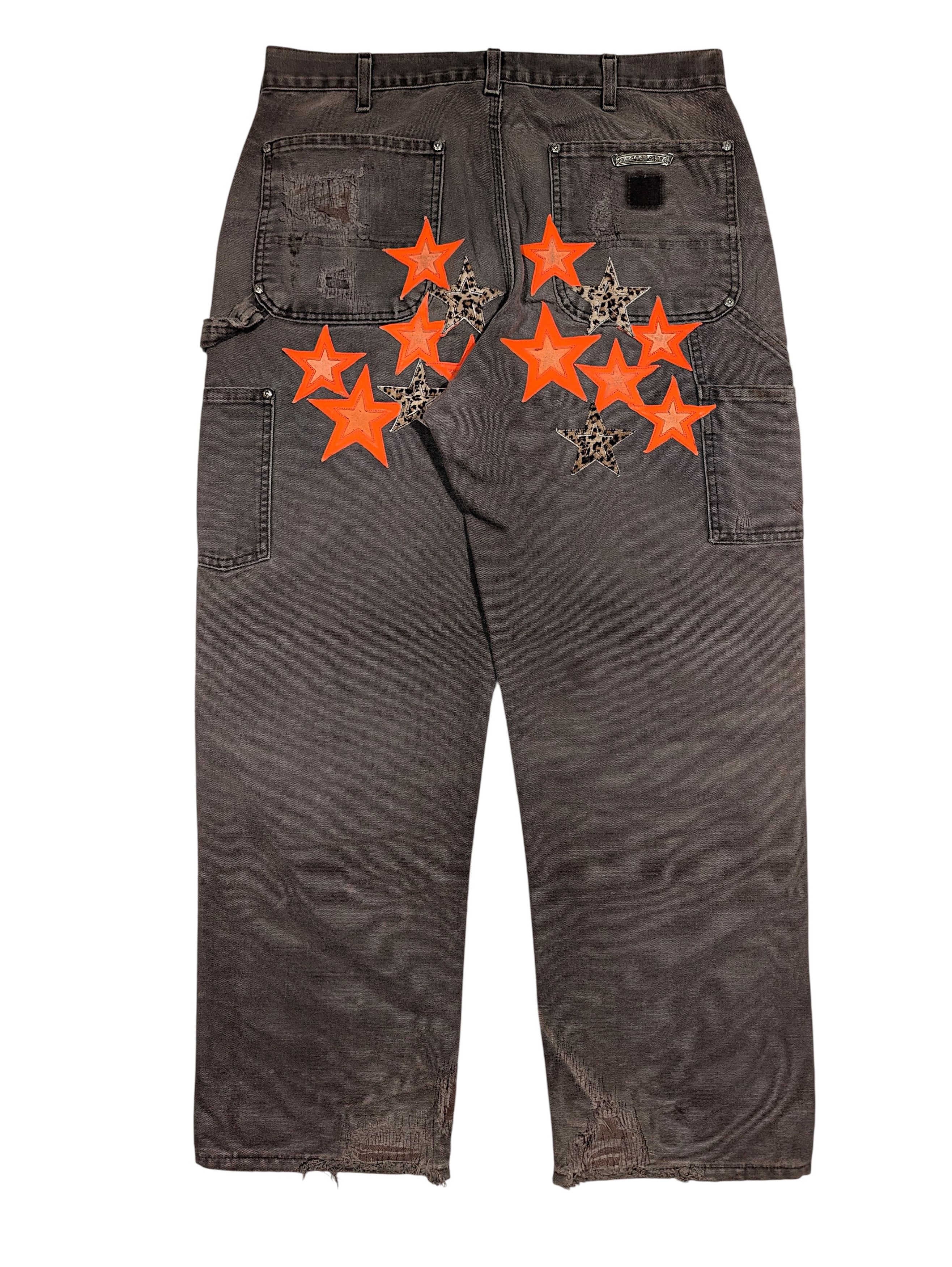 Chrome Hearts Chrome Hearts Vegas Carhartt Star Patch Double Knee Brown Size US 33 - 2 Thumbnail