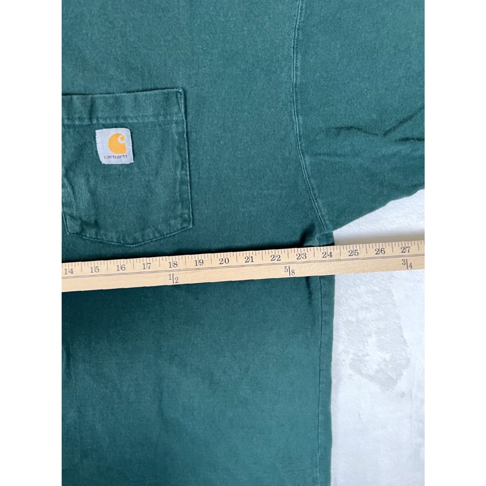 Carhartt Carhartt Men’s K87 T-Shirt Pocket Crew Neck Short Sleeve Green XL Grunge Sun Faded Distressed Vintage No Size US XL / EU 56 / 4 - 7 Thumbnail
