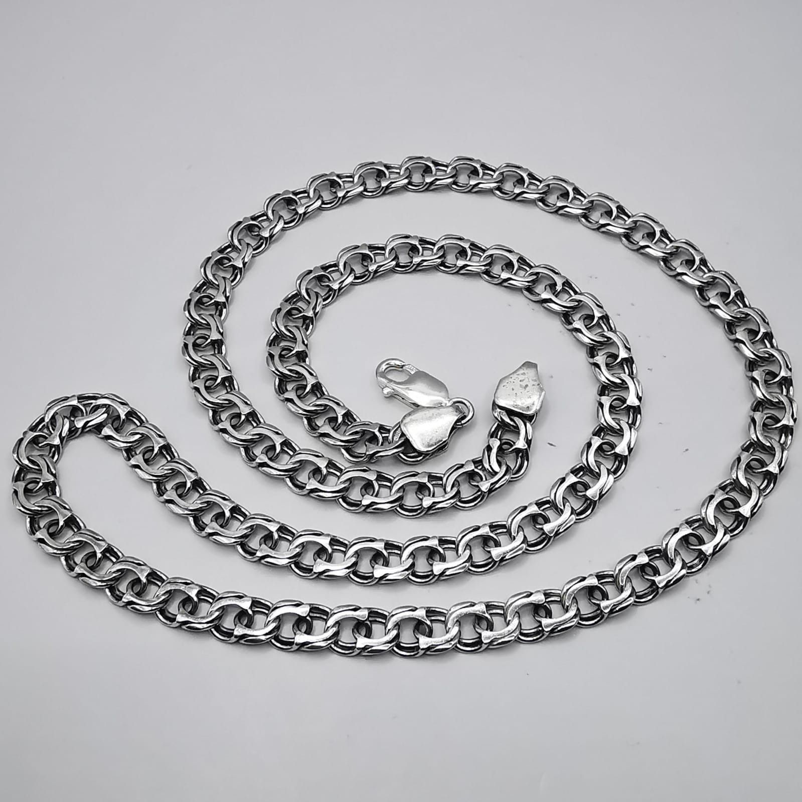 Sterling Silver Vintage Jewelry Chain, 925 Sterling Silver, Signed 31,67g Size ONE SIZE - 5 Thumbnail