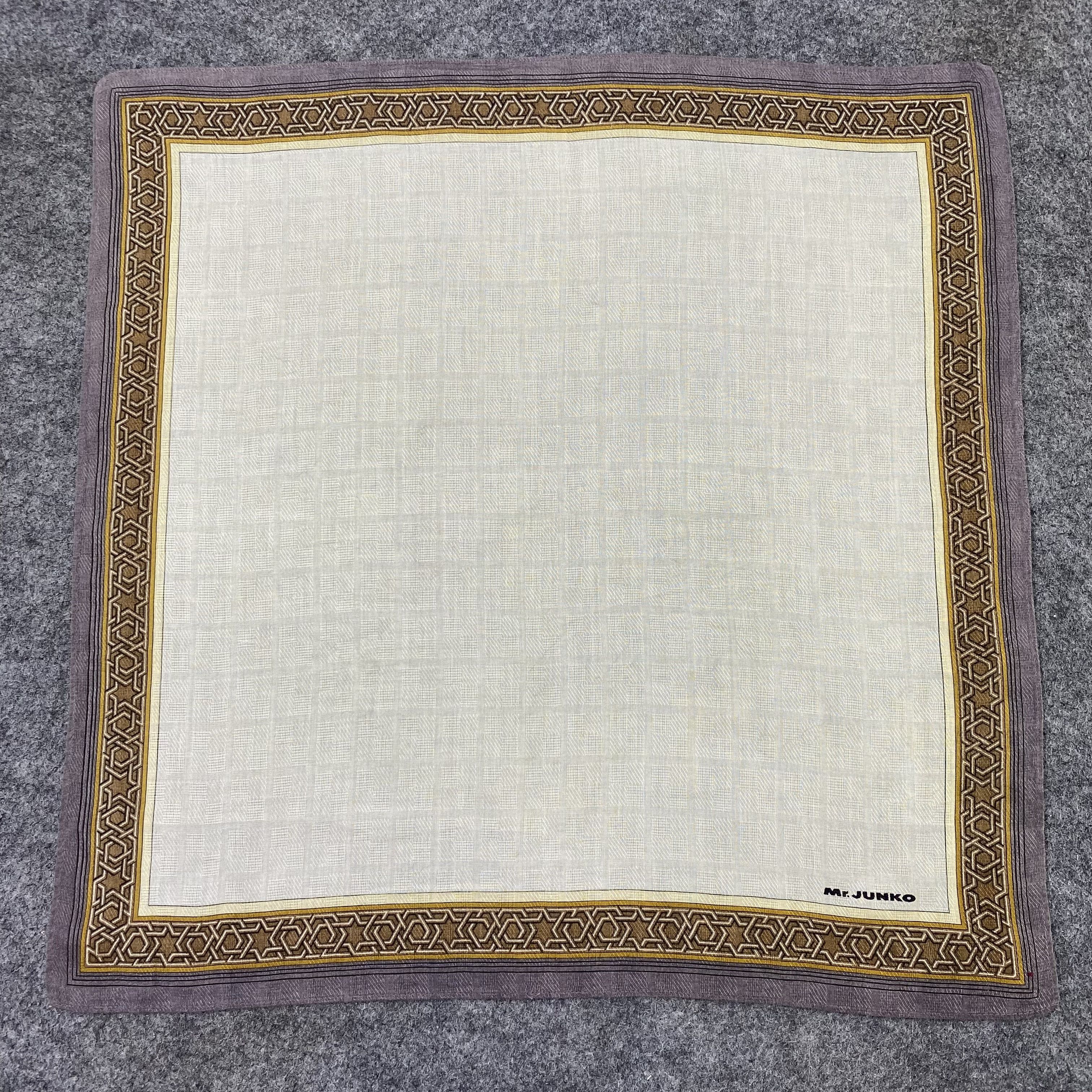 Japanese Brand Mr.Junko Handkerchief Neckerchief Bandana-B1791 Size ONE SIZE - 3 Thumbnail