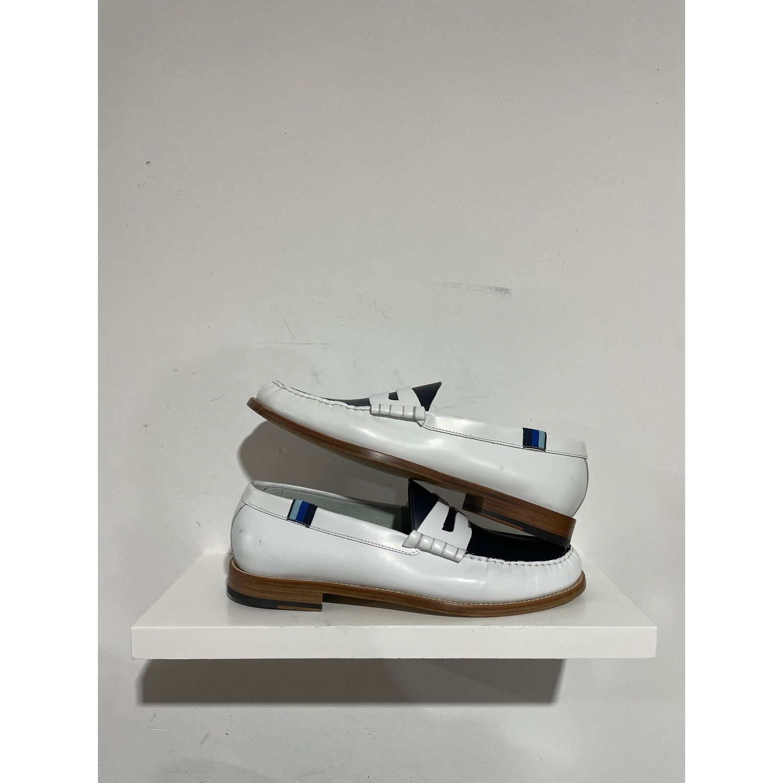 Other BLU SCARPA WHITE NAVY LOAFERS Size US 13 / EU 46 - 5 Thumbnail