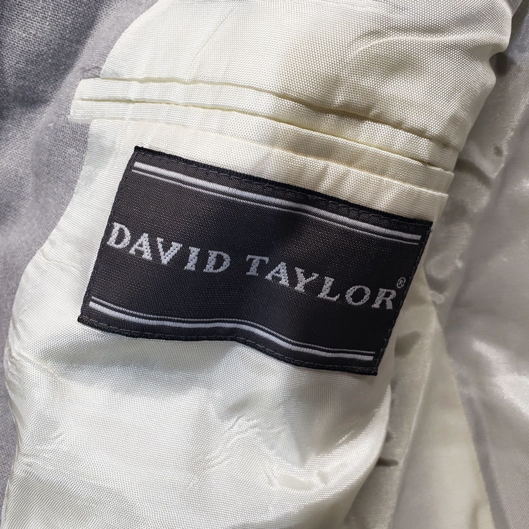 Vintage David Taylor Blazer Gray Single-Breasted 2 Button Adult Mens Medium Jacket Size 40R - 5 Thumbnail