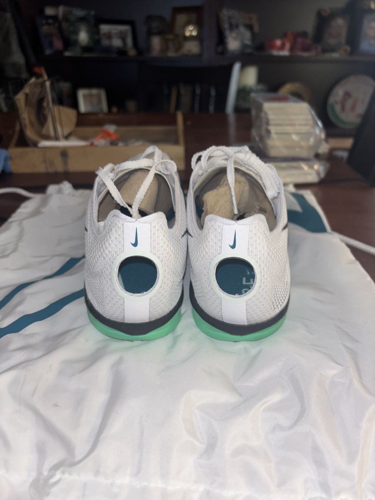 Nike Nike zoom Dragonfly 2 elite white/bright spruce track shoes Size US 10 / EU 43 - 4 Thumbnail