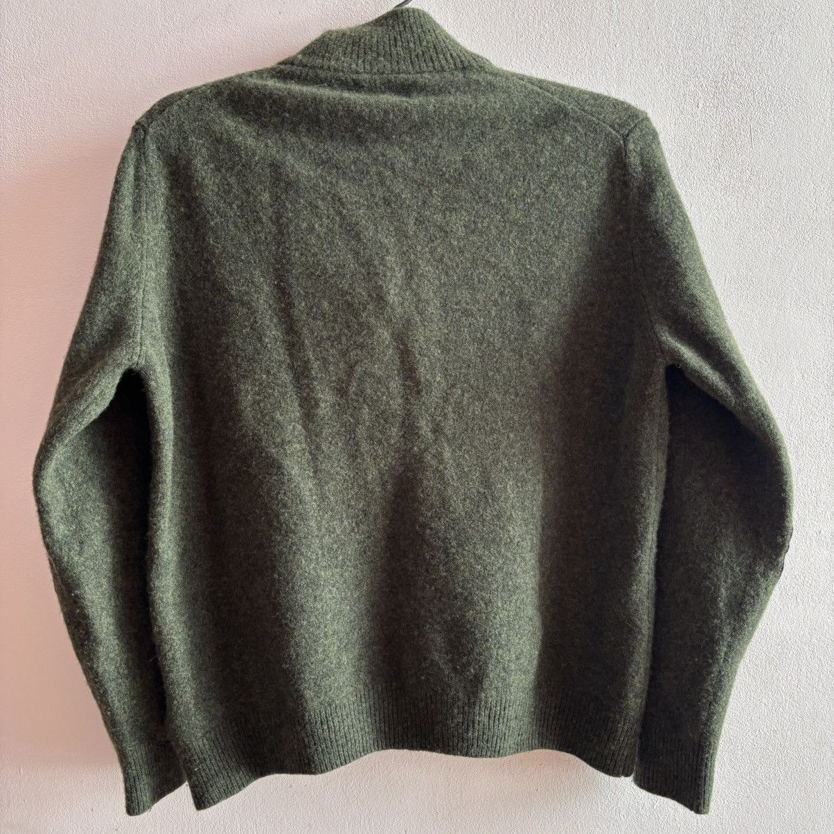 Barbour Vintage Barbour Essential Half Zip Wool Sweater Olive Green Size US M / EU 48-50 / 2 - 4 Thumbnail