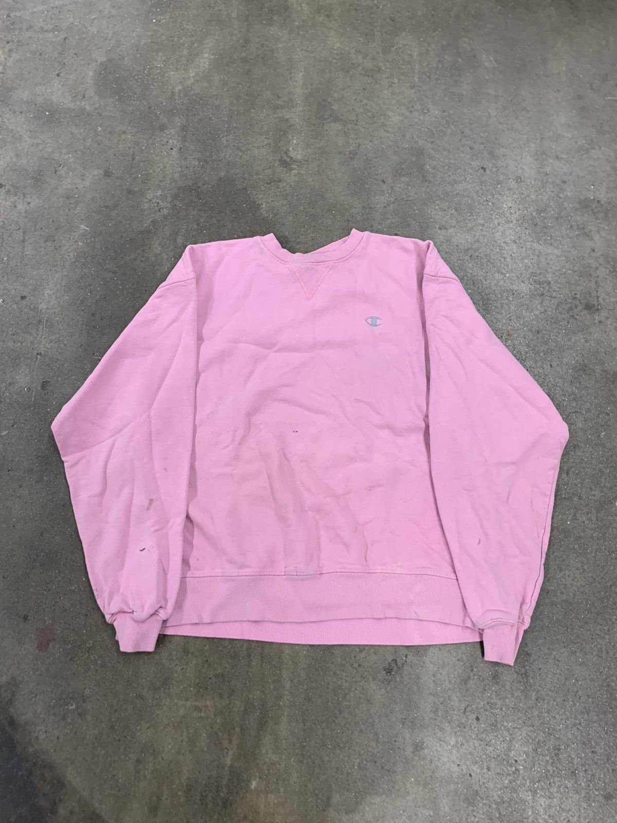 Champion × Vintage Vintage Crewneck Pink Champion C Logo Crewneck Size US L / EU 52-54 / 3 - 2 Thumbnail