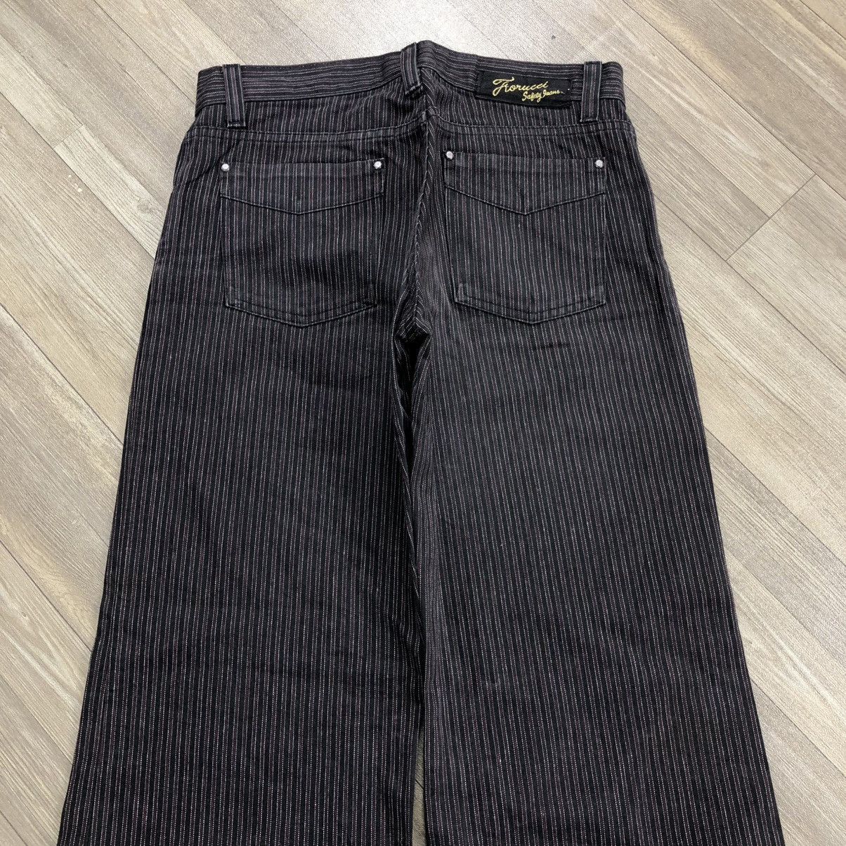 If Six Was Nine 1990s Fiorucci Safety Stripped Baggy Lgb Y2K Flared Jeans Size US 30 / EU 46 - 16 Thumbnail