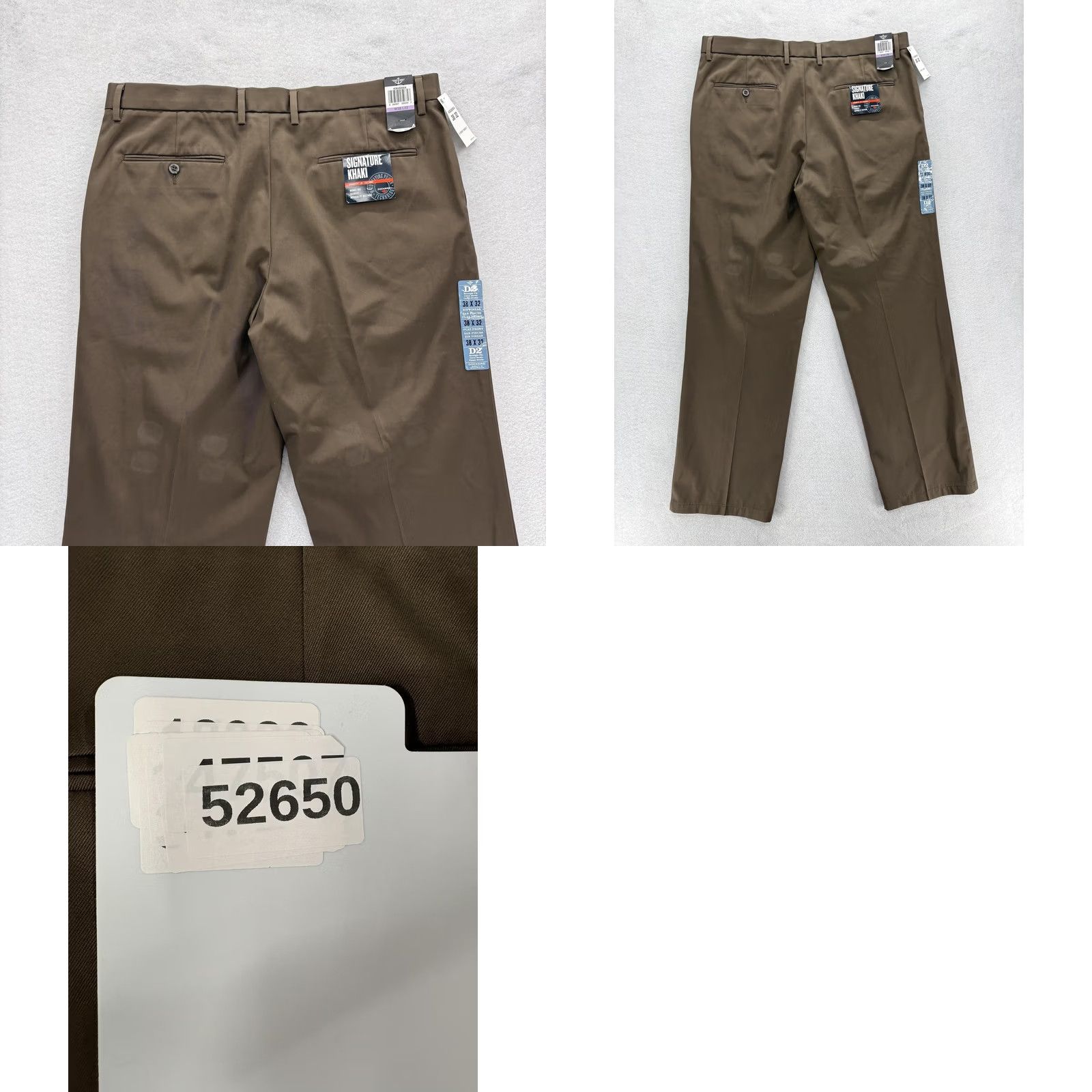 Dockers Dockers Signature Khaki Pants Mens 38x32 Brown Straight Fit NWT Easy Care Wrinkle Resistant Pockets Flat Front Zip Slim? (Note: cannot add words) Size US 38 / EU 54 - 9 Thumbnail
