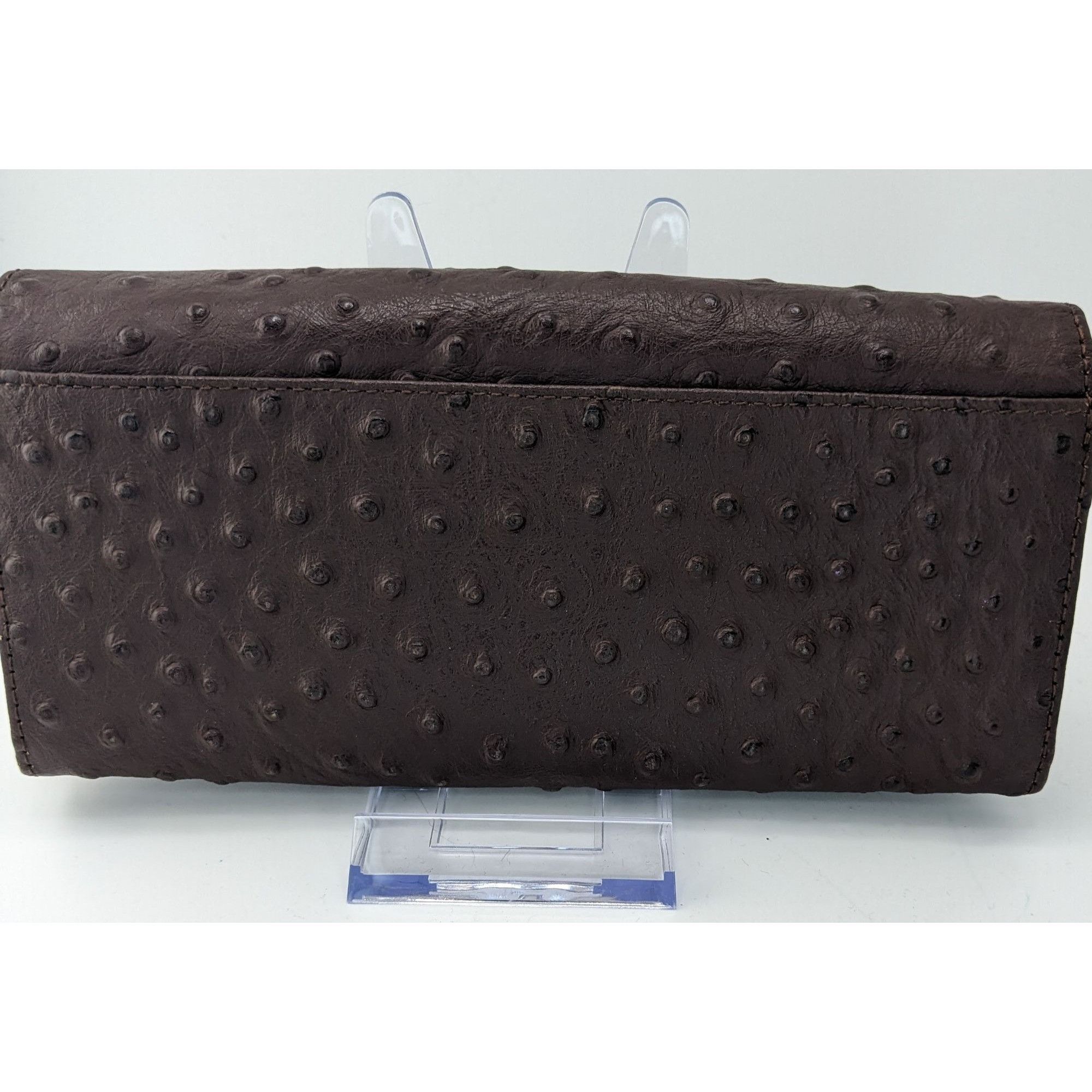 Other Roberta Viviani Ostrich Embossed Leather Wallet With Gold Ac Size ONE SIZE - 6 Thumbnail