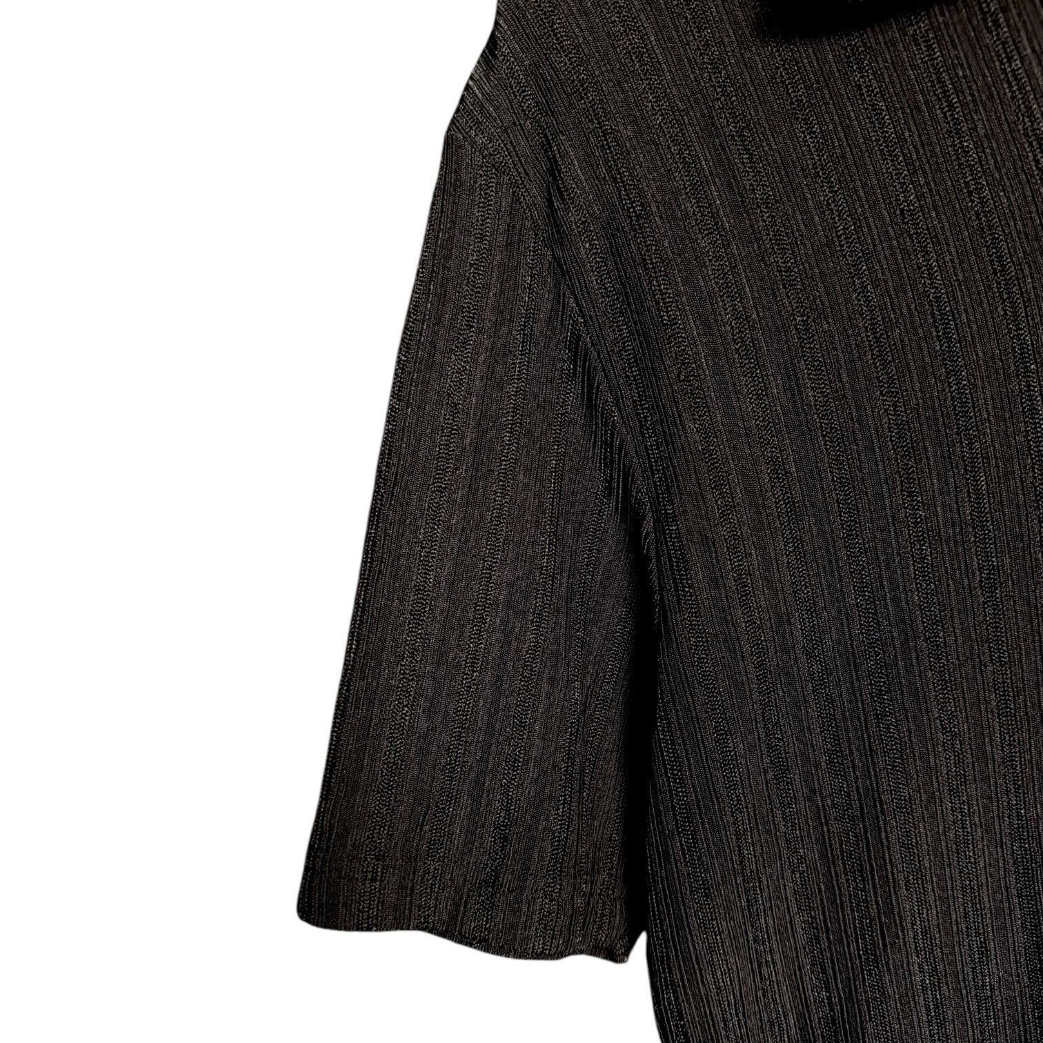 Young And Reckless Vintage 2000s Y2K YMLA Ribbed Texture Black Polo Shirt L Size US L / EU 52-54 / 3 - 5 Thumbnail