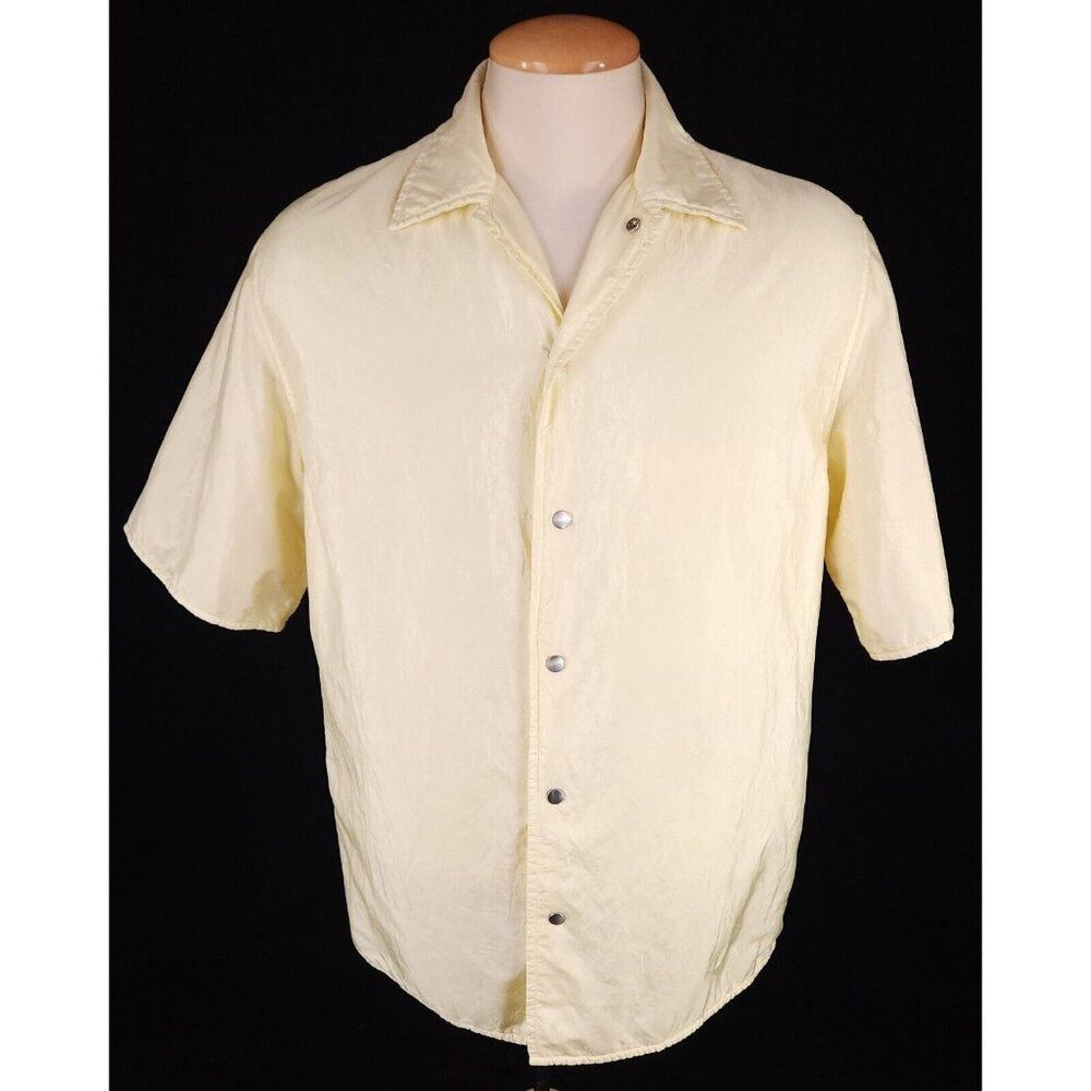 Jil Sander Jil Sander Padded Silk Shirt in Yellow 46 S Mens Size US S / EU 44-46 / 1 - 1 Thumbnail