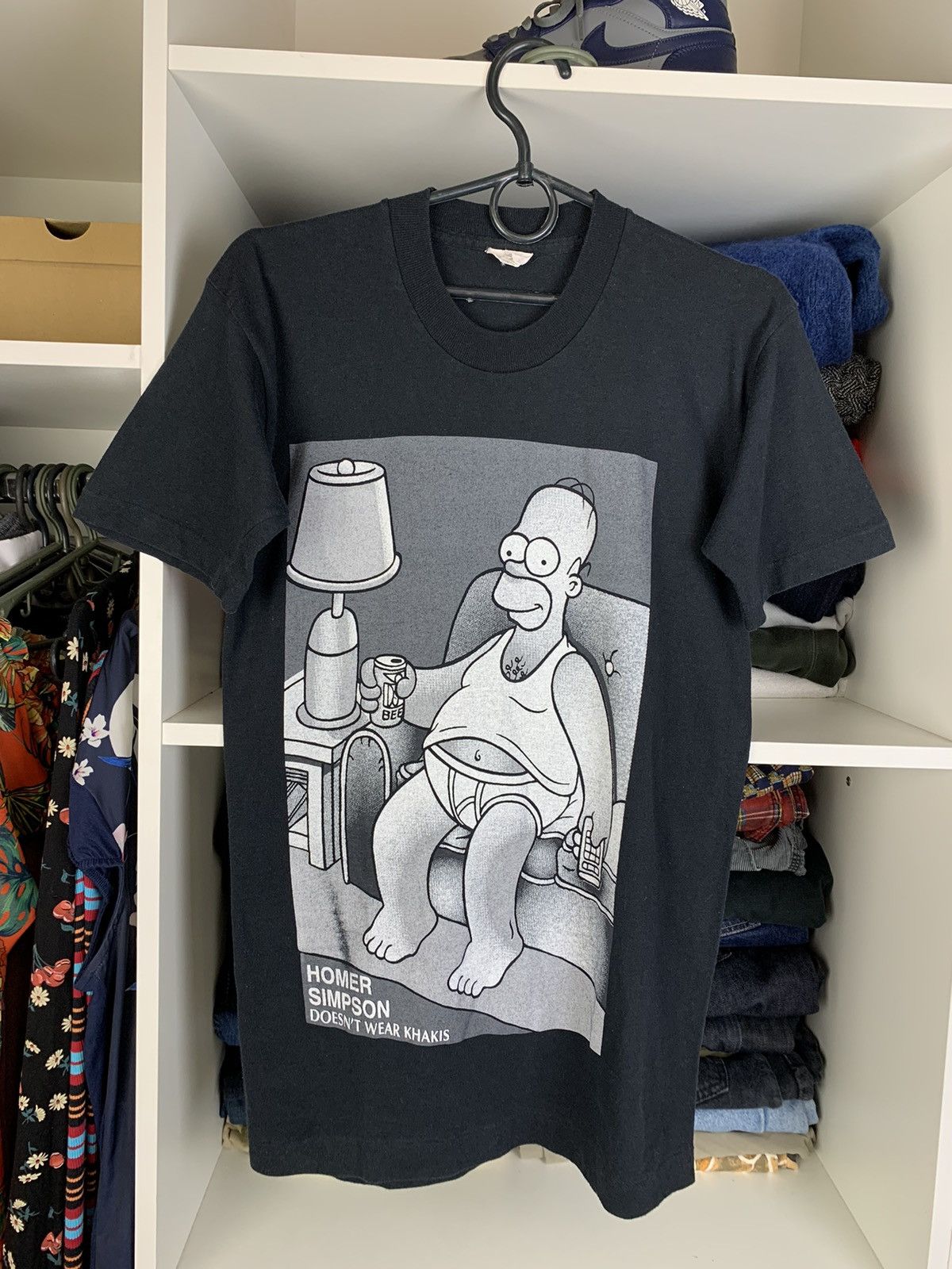 The Simpsons × Vintage Vintage 90’s Homer Simpson Single Stitch T-Shirt Size US S / EU 44-46 / 1 - 1 Thumbnail