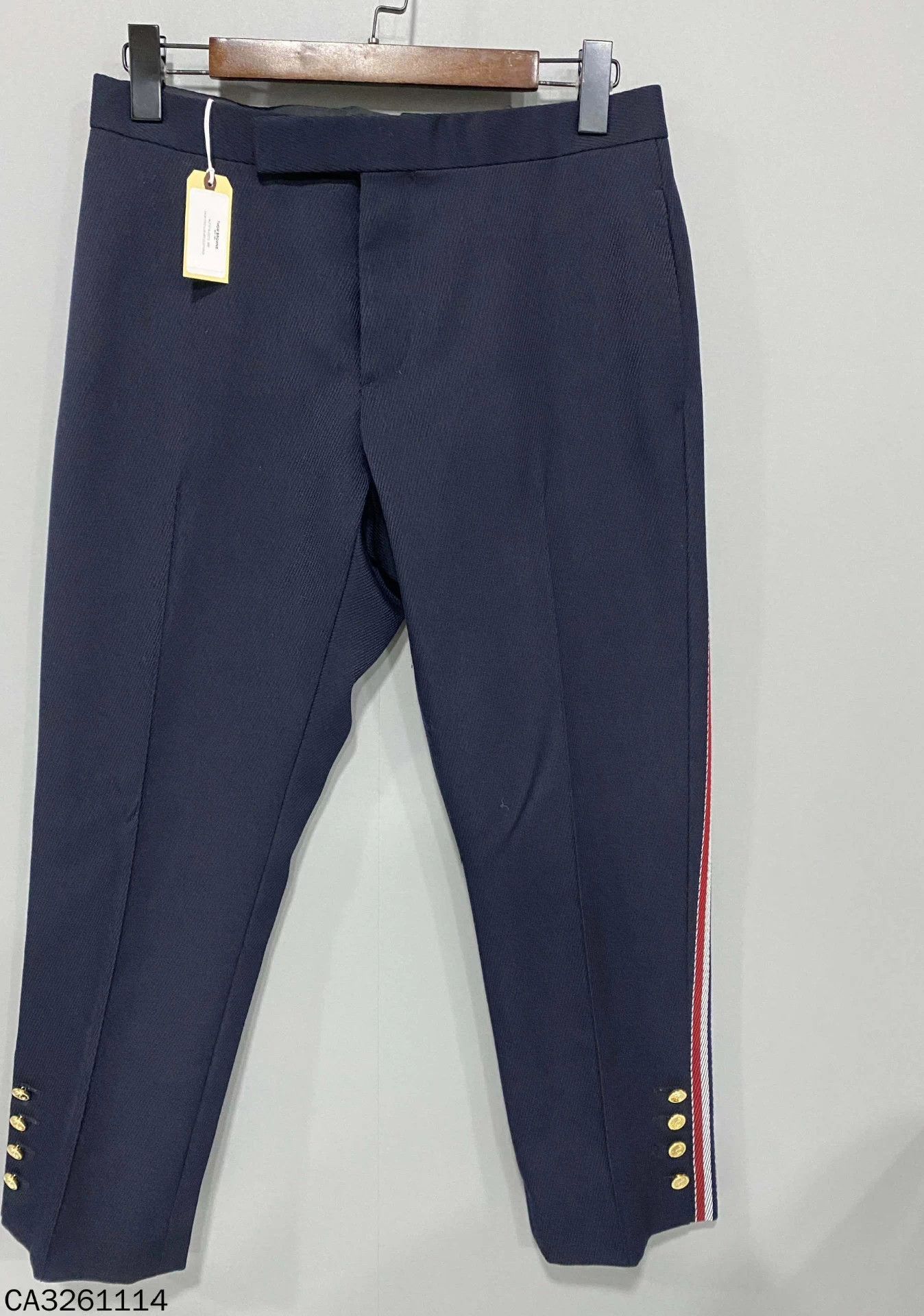 Thom Browne TB Gold Button Stripe New Tailored Trousers 1/84 With Tags Size US 30 / EU 46 - 3 Thumbnail