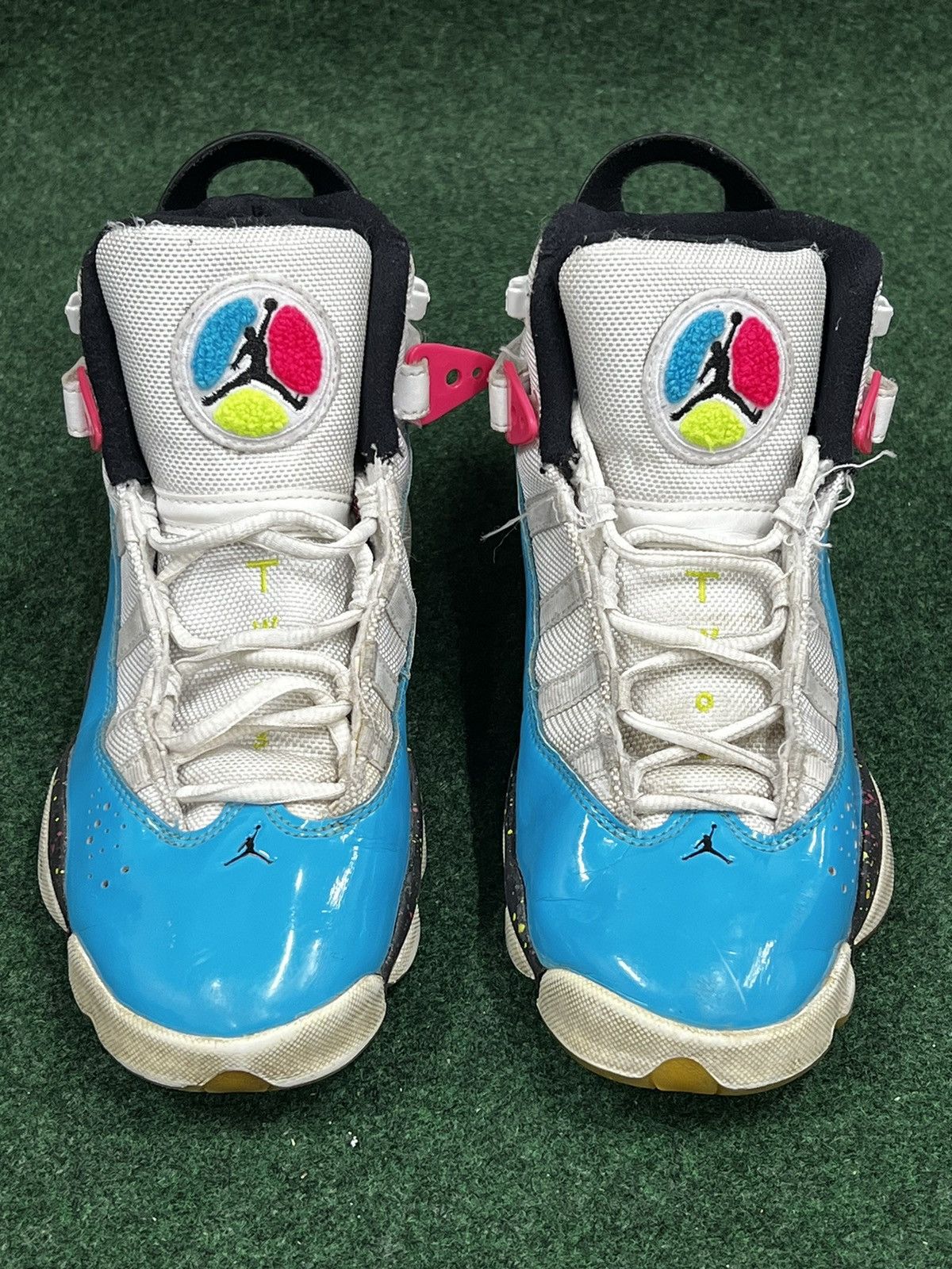 Jordan Brand 2019 Air Jordan 6 Rings South Beach Speckle GS Size US 7 / EU 40 - 2 Thumbnail