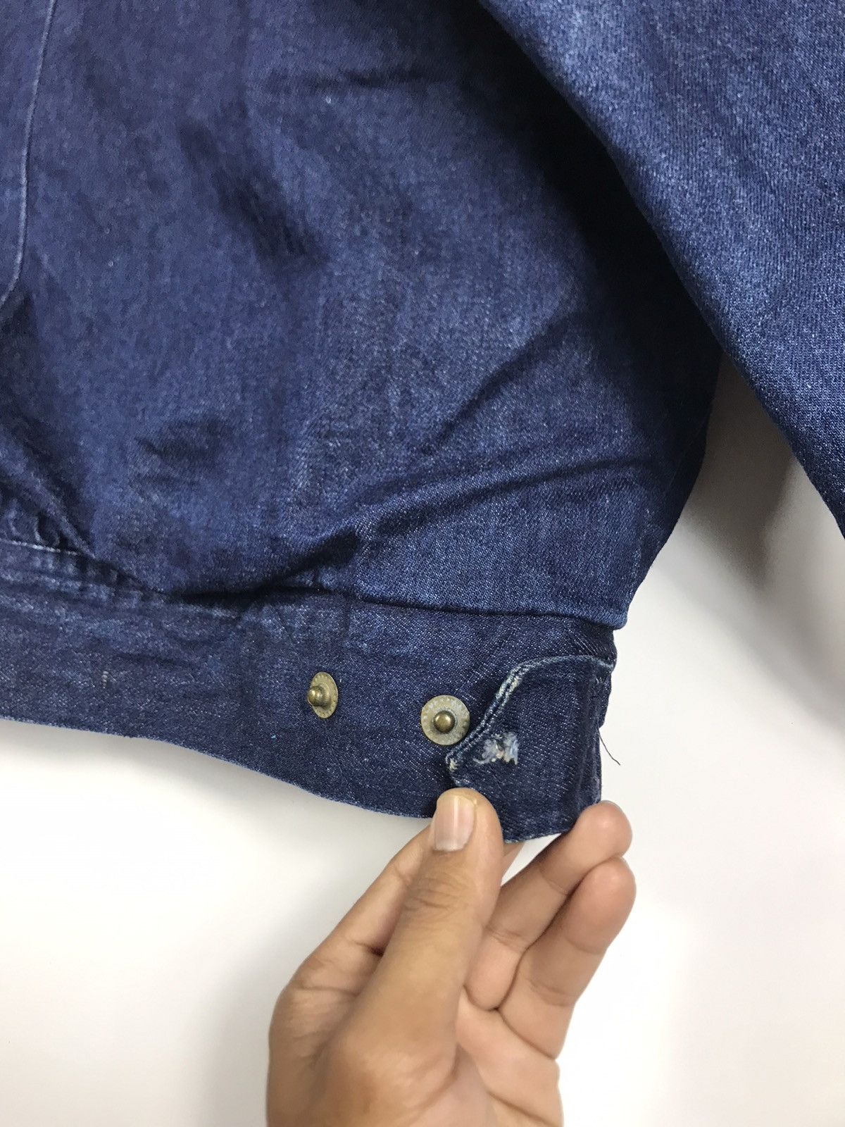 Japanese Brand ⚡️Vintage City Sport Denim Faded Sherpa inside Bomber Jacket Size US M / EU 48-50 / 2 - 18 Thumbnail