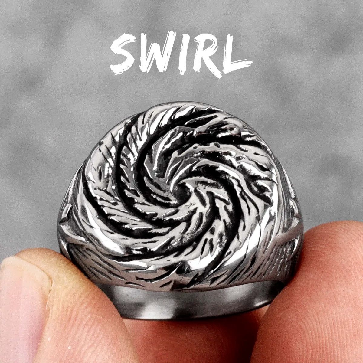Jewelry Hole Swirl Flower Ring Streetwear Jewelry Fashion Gift Size ONE SIZE - 6 Thumbnail