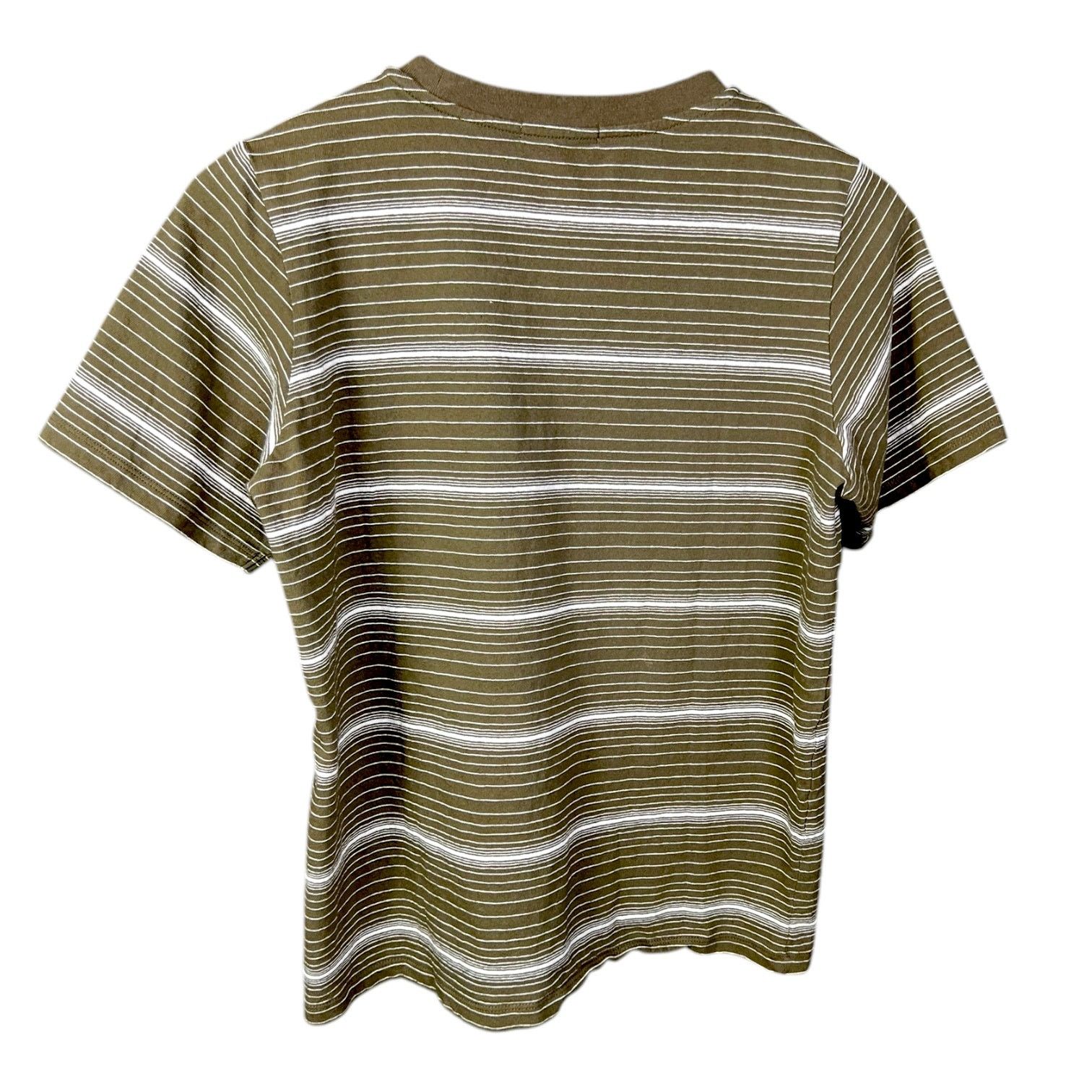 JW Anderson Men's JW Anderson x Uniqlo Brown Striped Logo T-Shirt - M Size US M / EU 48-50 / 2 - 2 Thumbnail