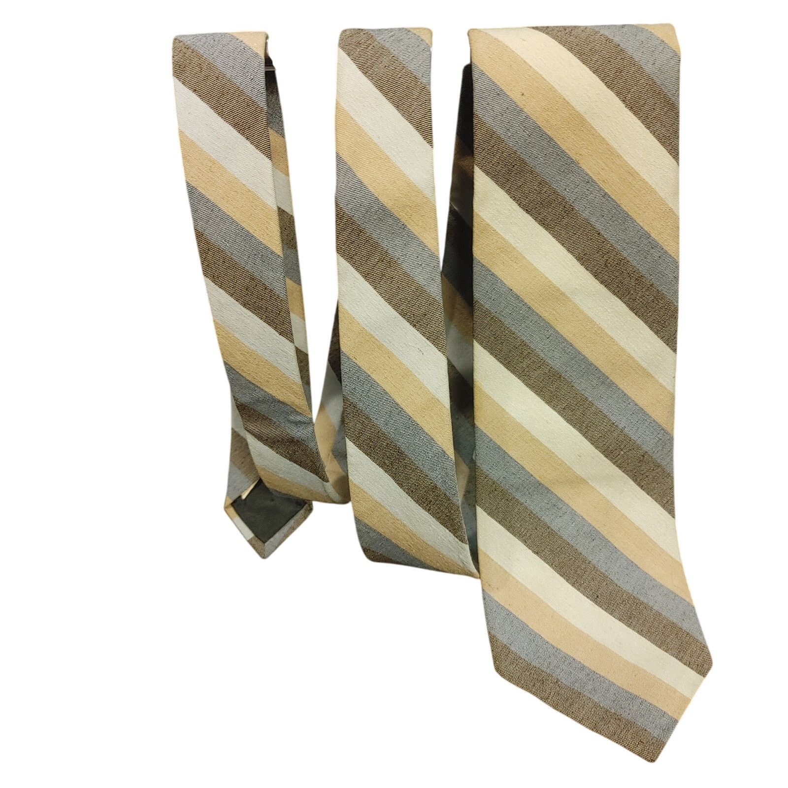 Other Wembley OS Beige Stripe For Blue, Black or Grey Suit Tie Size ONE SIZE - 1 Thumbnail