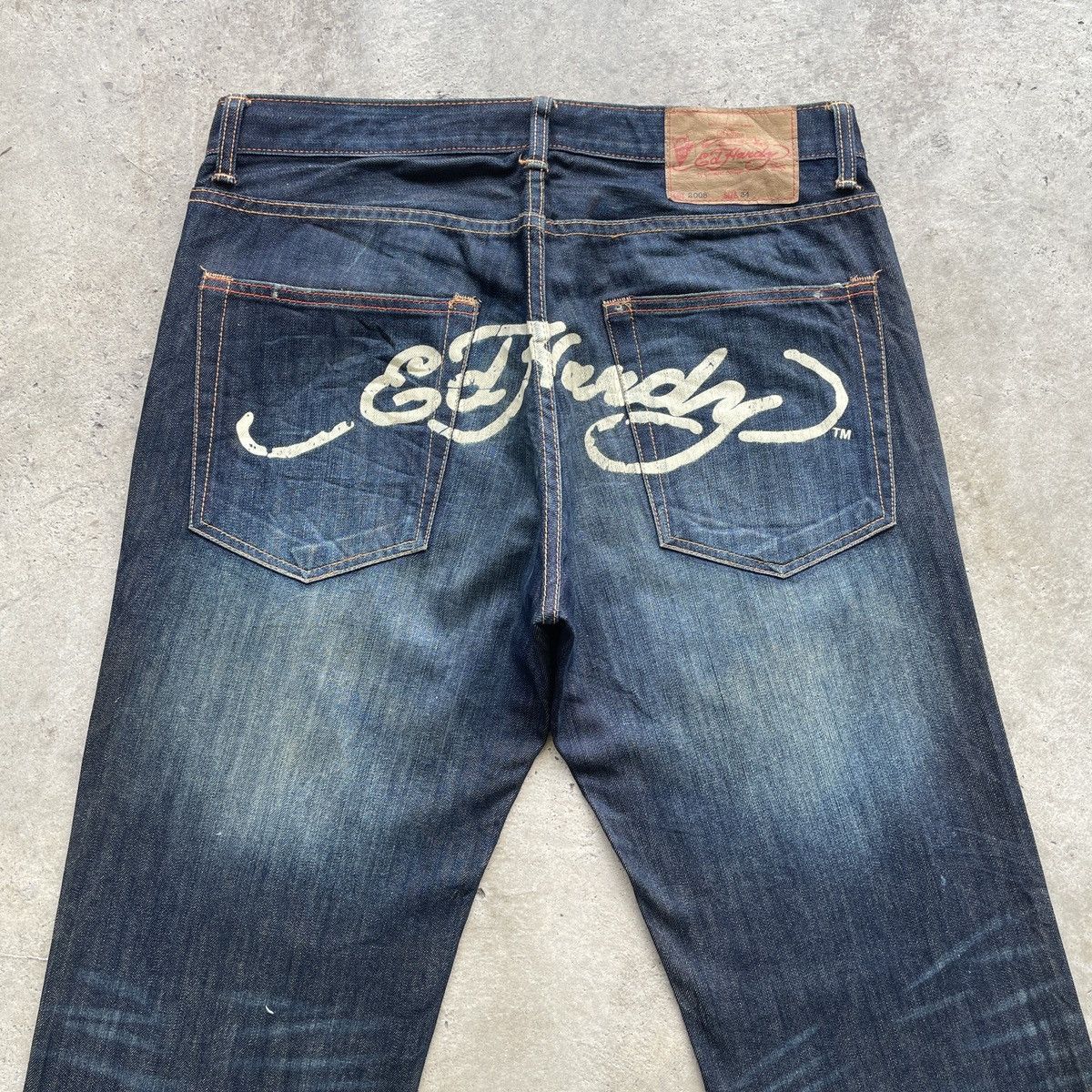 Christian Audigier Vintage Ed Hardy BAGGY “Death Before Dishonor” Jeans Pants Size US 36 / EU 52 - 12 Thumbnail