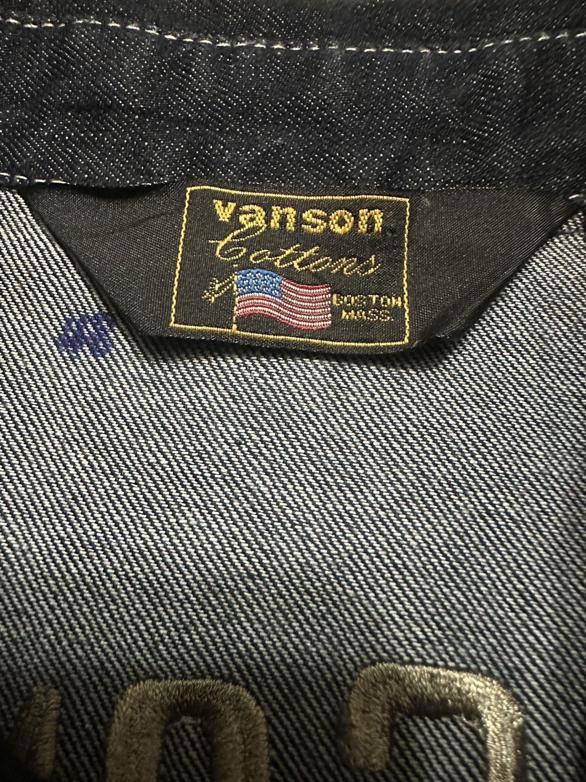 Vanson Leathers Vanson Leather Felix The Cap Embroidery Denim Shirts Size US M / EU 48-50 / 2 - 7 Thumbnail