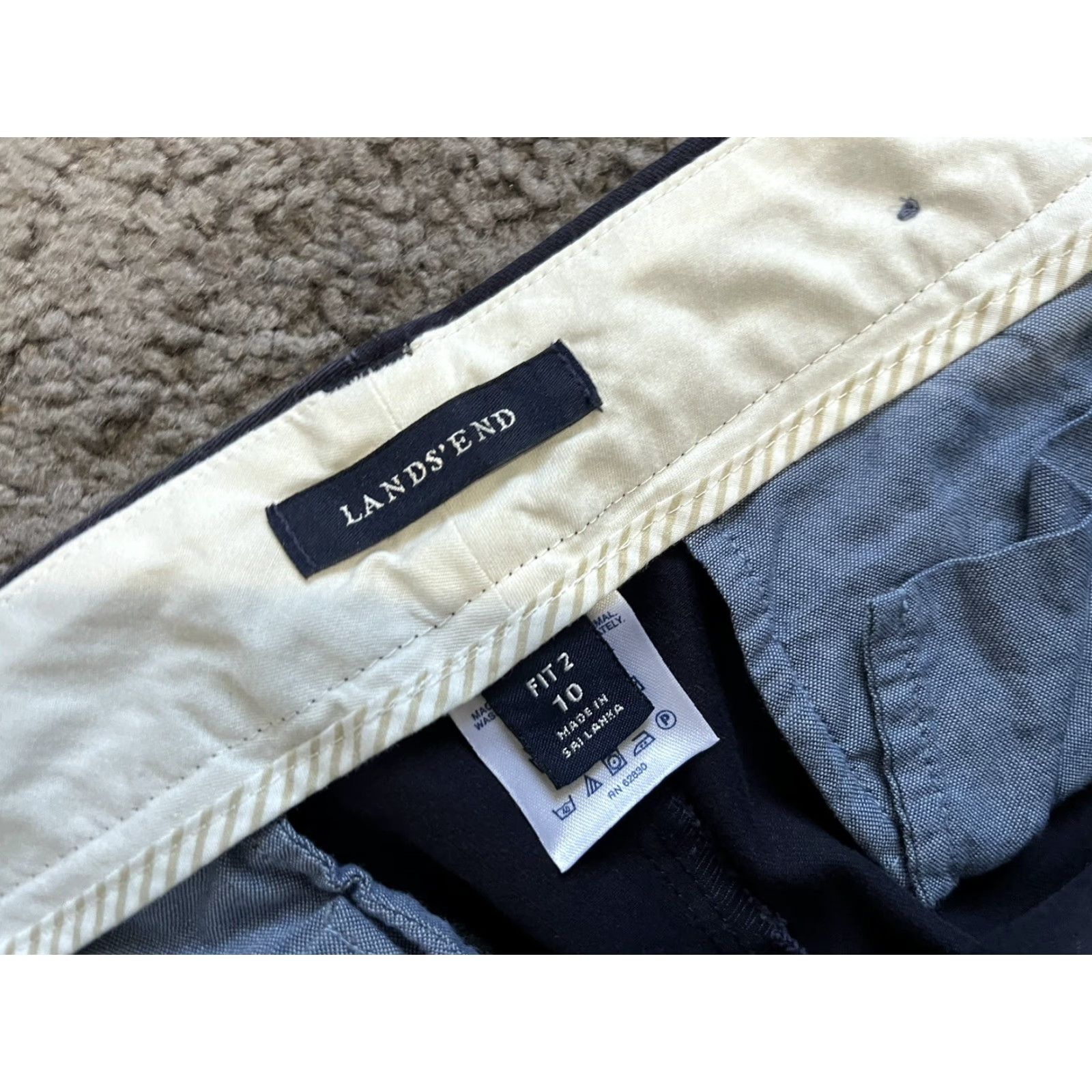 Lands' End VINTAGE Lands' End Slim Tapered Leg Jeans Shirt Womens 10 Navy Blue 36W Stretch 27Inseam Mens? Size 36" / US 14 / IT 50 - 5 Thumbnail