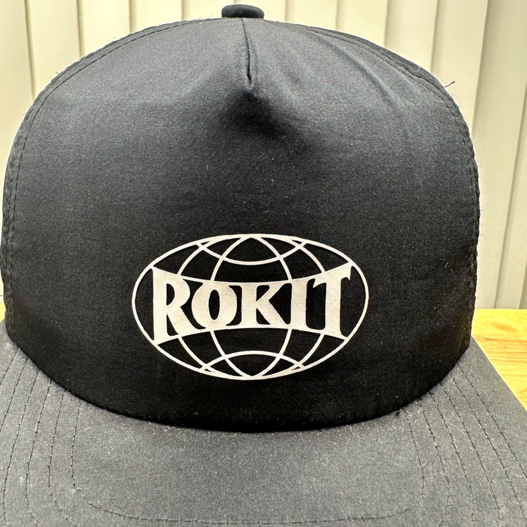 Vintage ROKIT Hat Cap Mens Adjustable Black 5 Panel Lightweight Streetwear Casual Logo Brand Men Adjustable Black Hat Size ONE SIZE - 2 Thumbnail