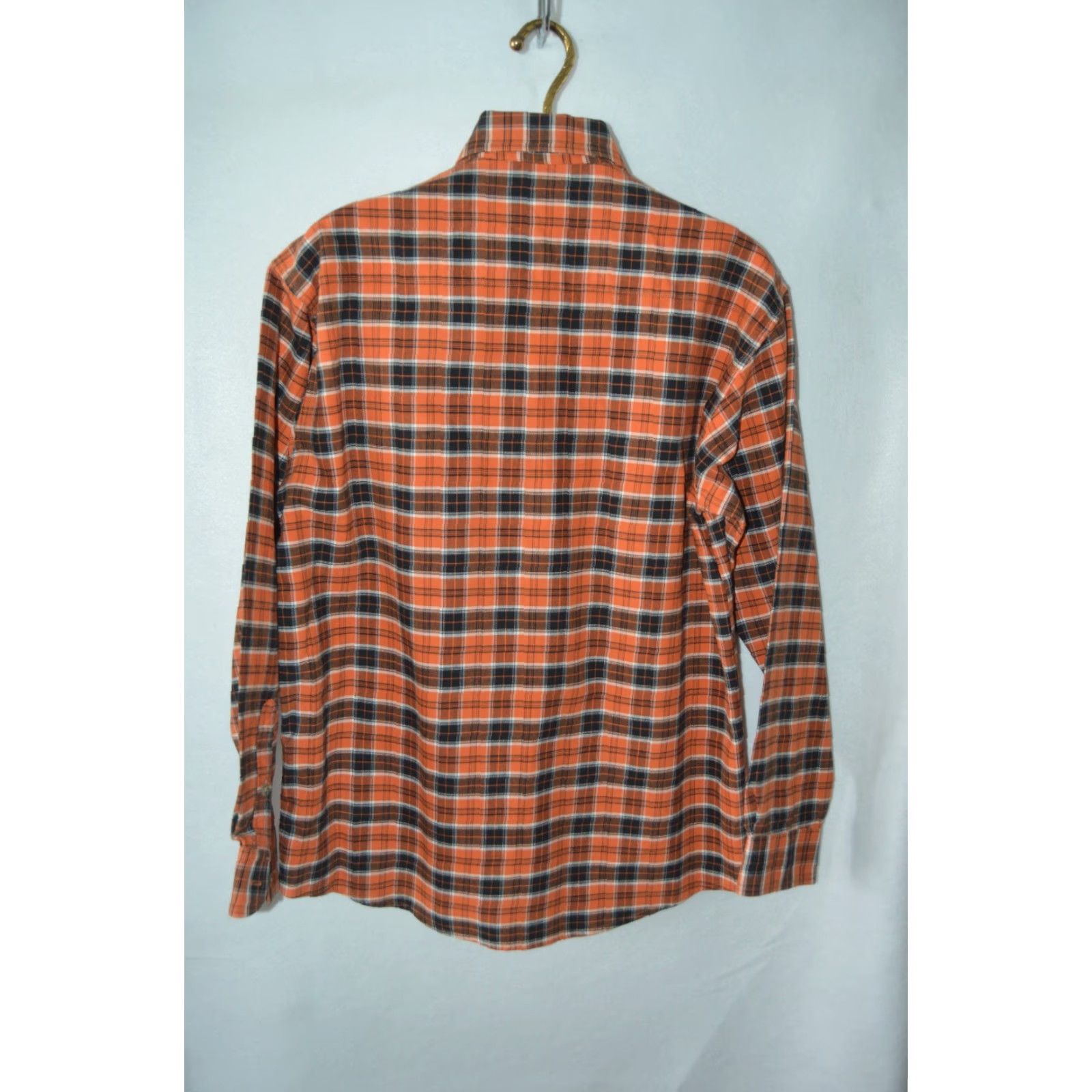 Vintage Twenty X Men's Shirt Orange Plaid LS Button Front Size L Western Cowboy Cotton Size US L / EU 52-54 / 3 - 2 Thumbnail