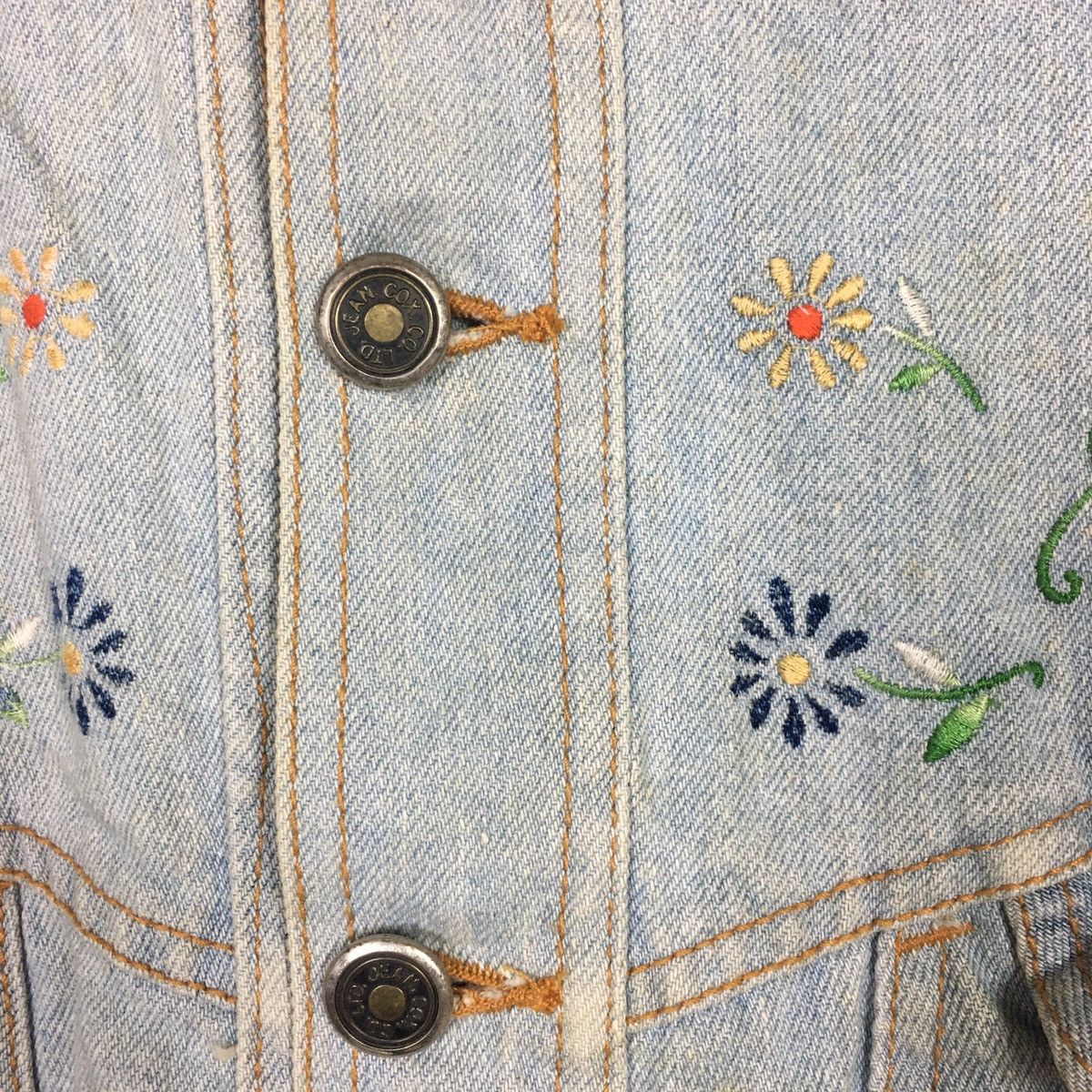 Vintage Vintage Jean Cox Embroidery Denim Jacket Size L / US 10 / IT 46 - 5 Thumbnail