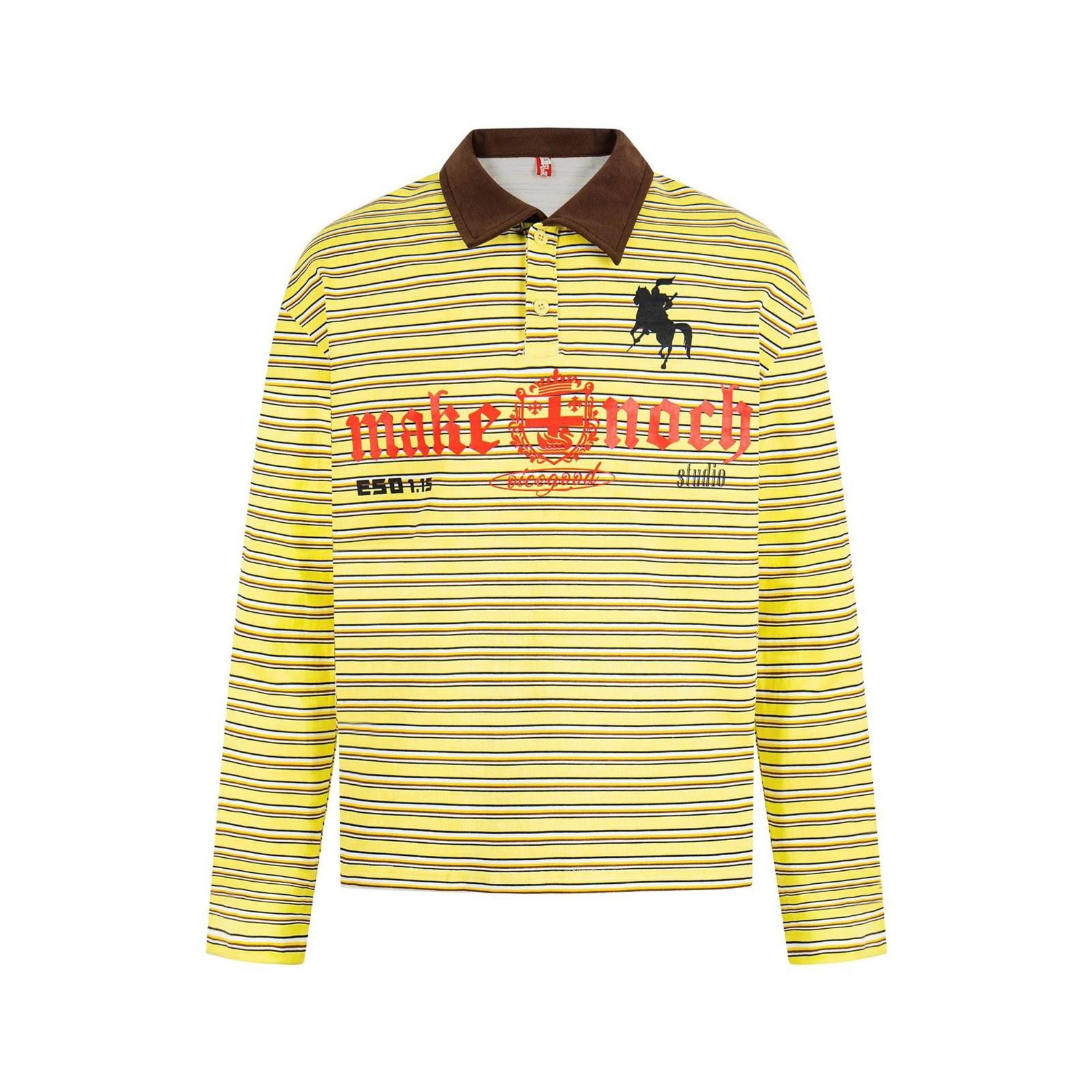 Other 'Make Enoch' Yellow Stripe Long-Sleeve Polo Size US L / EU 52-54 / 3 - 2 Thumbnail