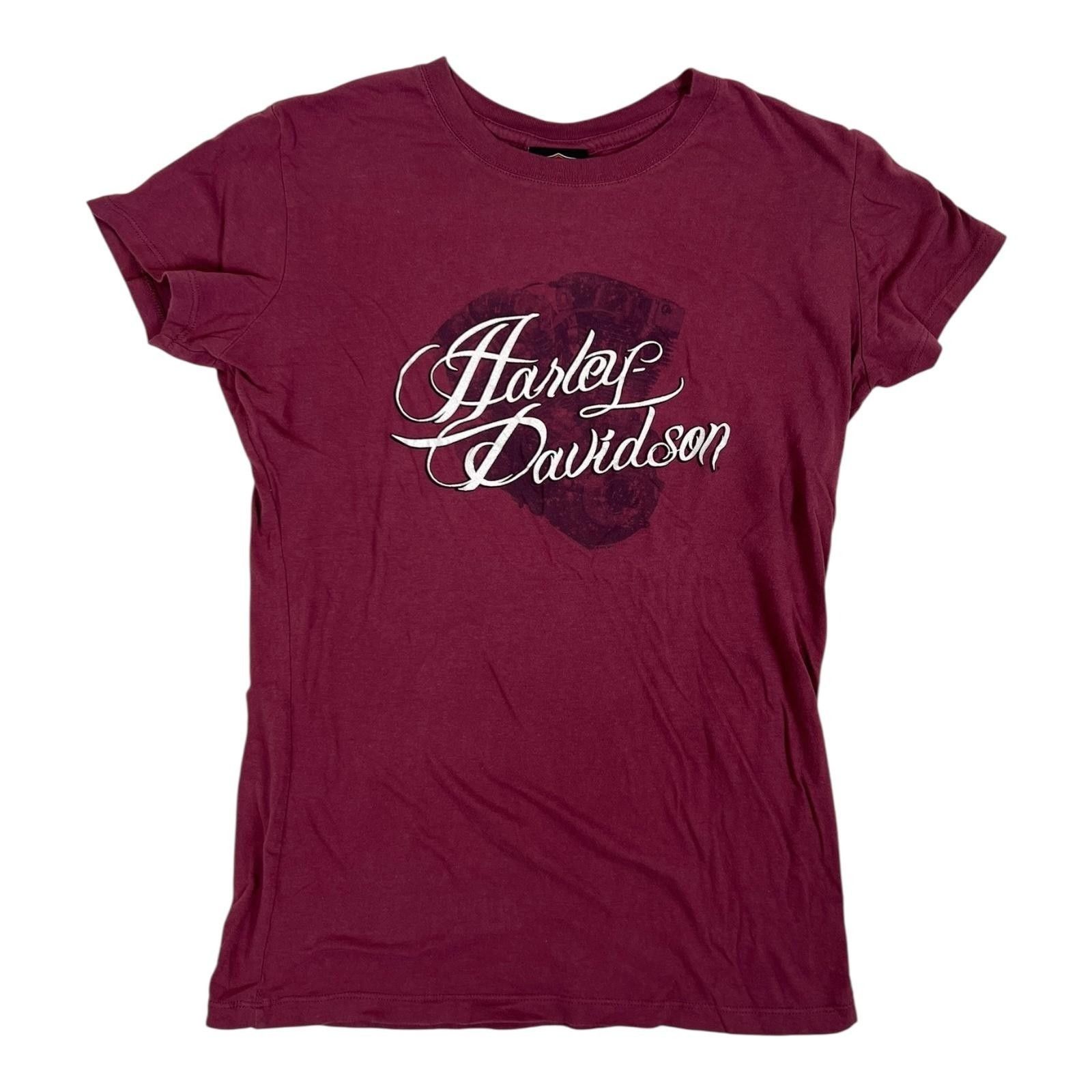 Harley Davidson Harley-Davidson Shirt Womens Large Burgundy Anaheim Californ Size L / US 10 / IT 46 - 1 Thumbnail