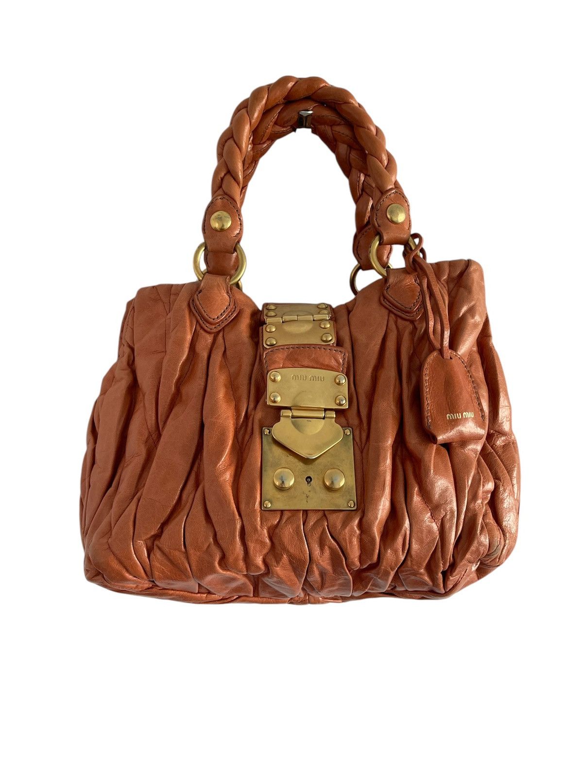 Miu Miu Miu Miu Bag Hand Bag Peach Size ONE SIZE - 1 Thumbnail