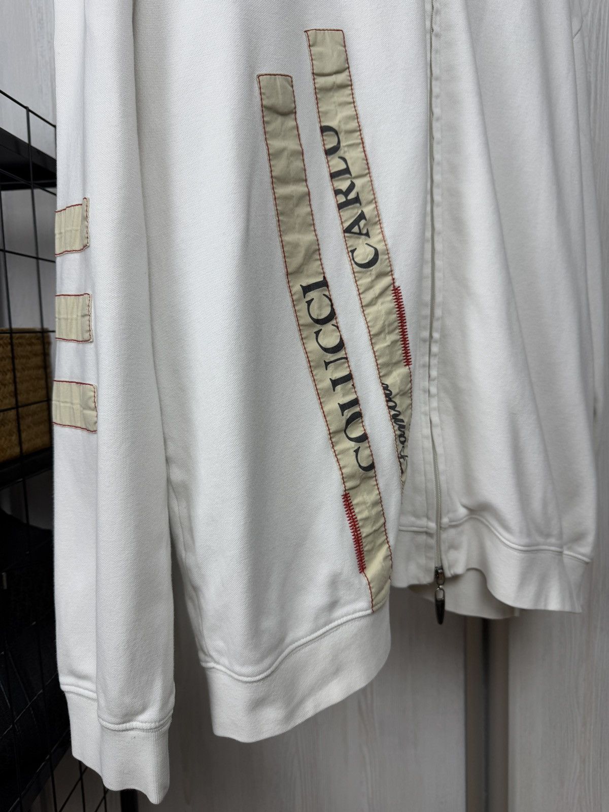 Carlo Colucci Carlo Colucci vintage white full double zip big logo sweater Size US XXL / EU 58 / 5 - 6 Thumbnail
