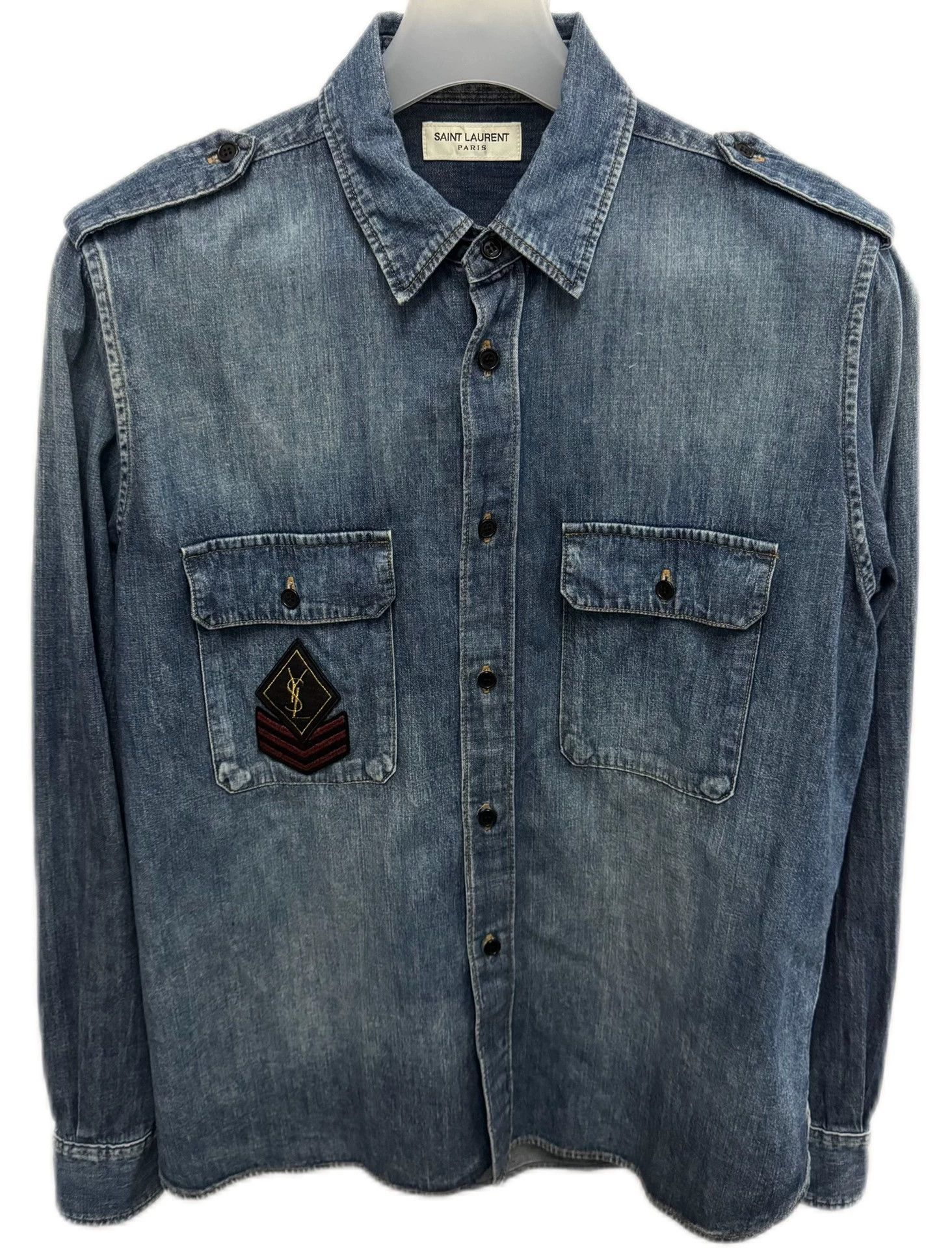 Saint Laurent Paris Saint Laurent Paris Logo denim jacket Size US S / EU 44-46 / 1 - 1 Thumbnail