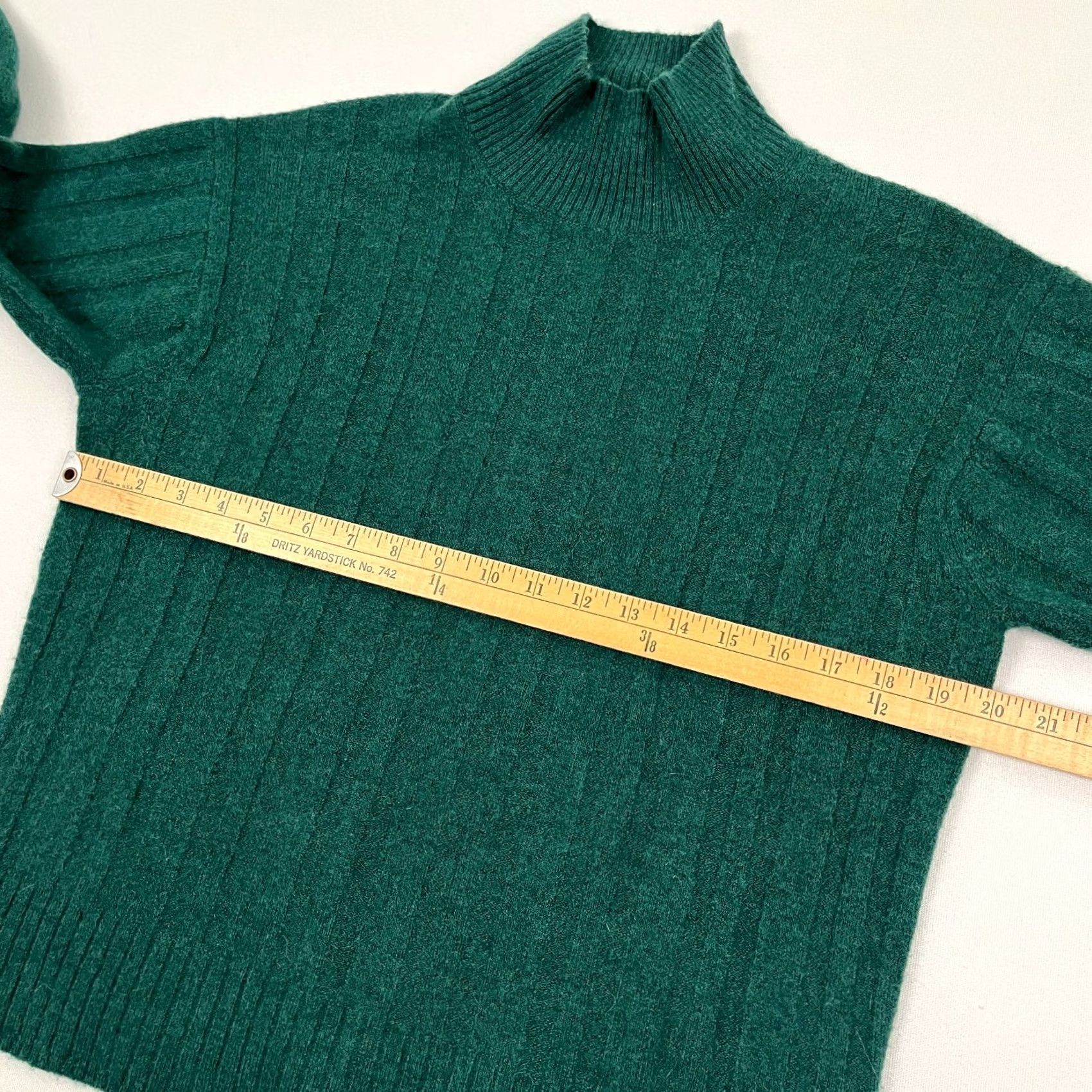 J.Crew VINTAGE: No (omit) J Crew Sweater Womens S Green SuperSoft Yarn Merino Wool Alpaca Ribbed Mockneck Size S / US 4 / IT 40 - 5 Thumbnail