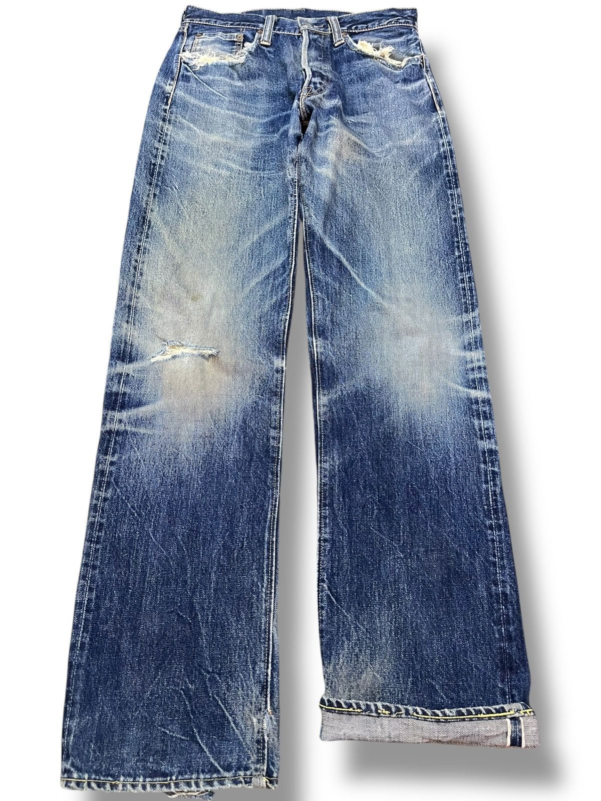 Sugar Cane Vintage Sugar Cane 1947 Selvedge Distressed Denim Size US 29 - 1 Thumbnail