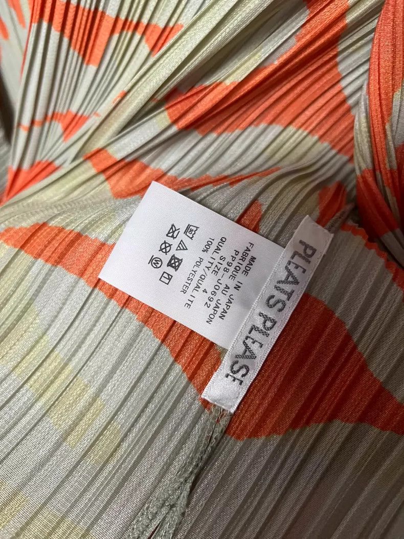 Issey Miyake Issey Miyake size:4 Orange printed pleated cardigan Size M / US 6-8 / IT 42-44 - 4 Thumbnail