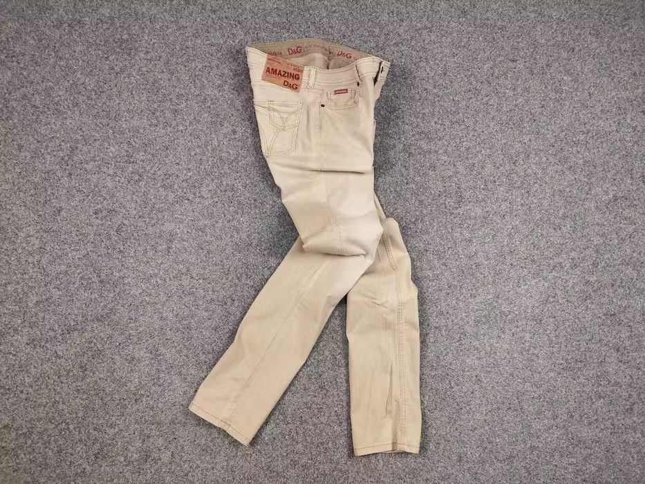 Dolce & Gabbana Vintage 90's Dolce & Gabbana amazing Beige denim tight Jeans Size 30" / US 8 / IT 44 - 3 Thumbnail