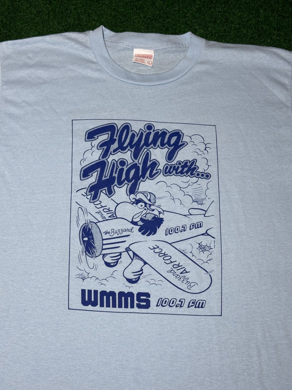 Vintage 80s 100.7 Buzzard Cleveland Radio Flying High T Shirt Size US M / EU 48-50 / 2 - 2 Thumbnail