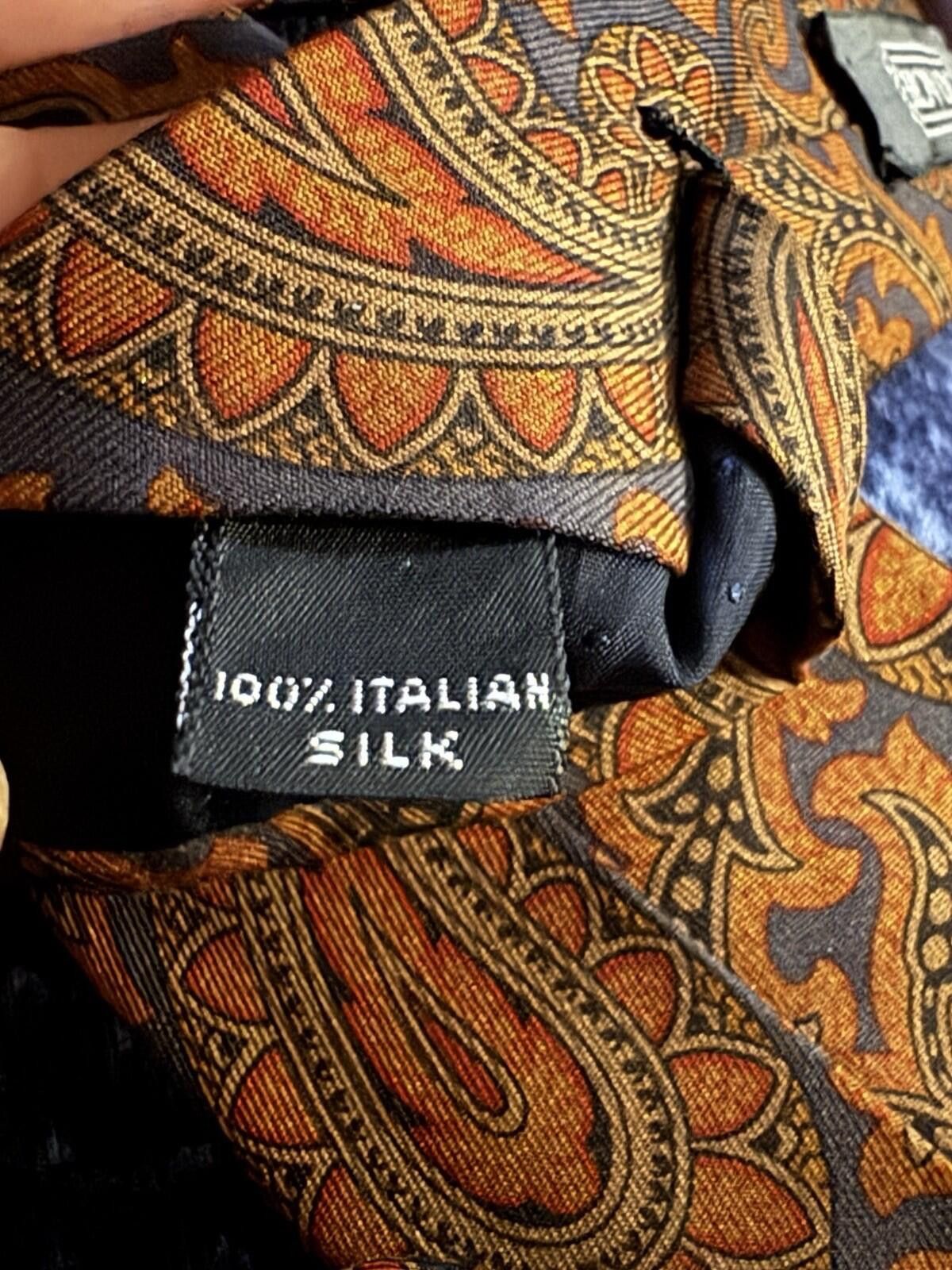 Coach COACH Men's 100% Silk Necktie ITALY Luxury Designe tan Black Size ONE SIZE - 11 Thumbnail