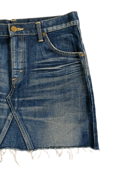 Lee Vintage Lee Denim Skirt Blue Denim Nice Style Size 33" - 3 Thumbnail